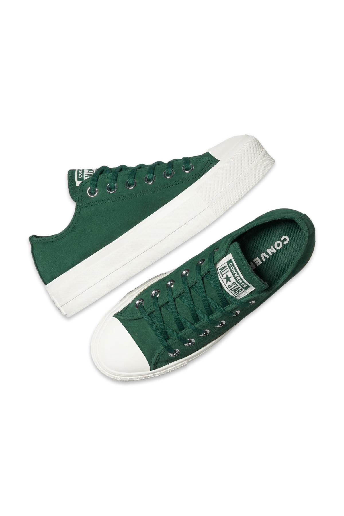 A15533C Chuck Taylor All Star Lift Platform Colorful Suede Sneaker Yeşil Unisex A - Görsel 4