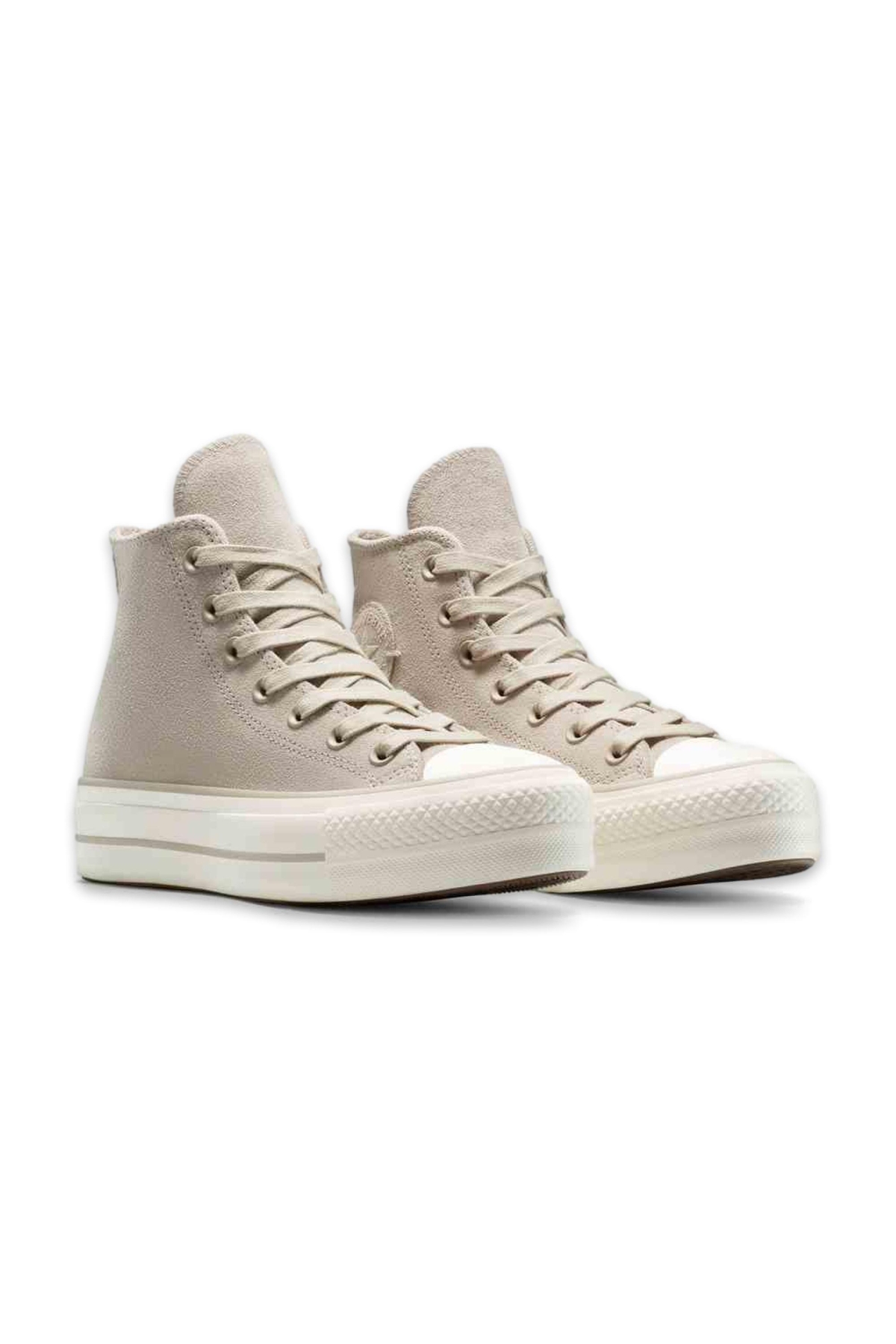 A12966C Chuck Taylor All Star Lift Platform Suede Sneaker Bej Unisex Ayakkabı - Görsel 2