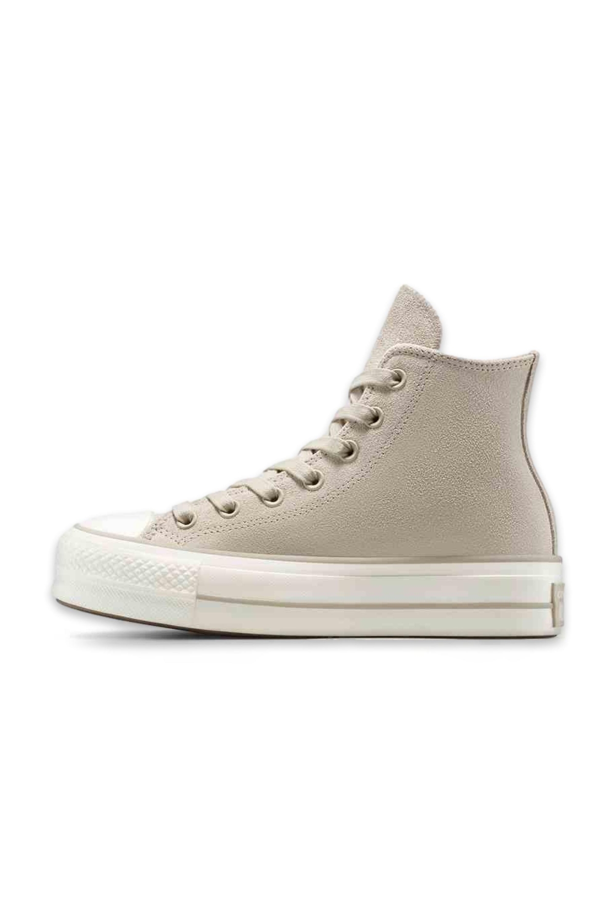 A12966C Chuck Taylor All Star Lift Platform Suede Sneaker Bej Unisex Ayakkabı - Görsel 3