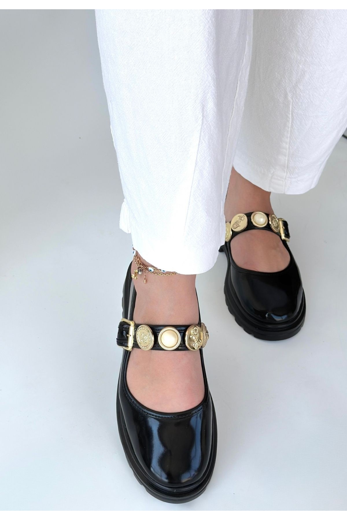 Siyah Rugan Kadın Günlük Ayakkabı - Görsel 4