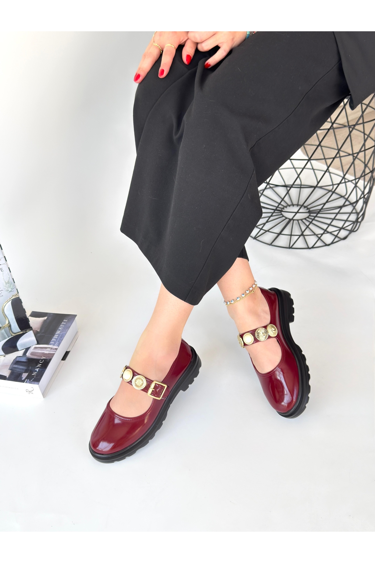 Bordo Rugan Kadın Günlük Ayakkabı - Görsel 2