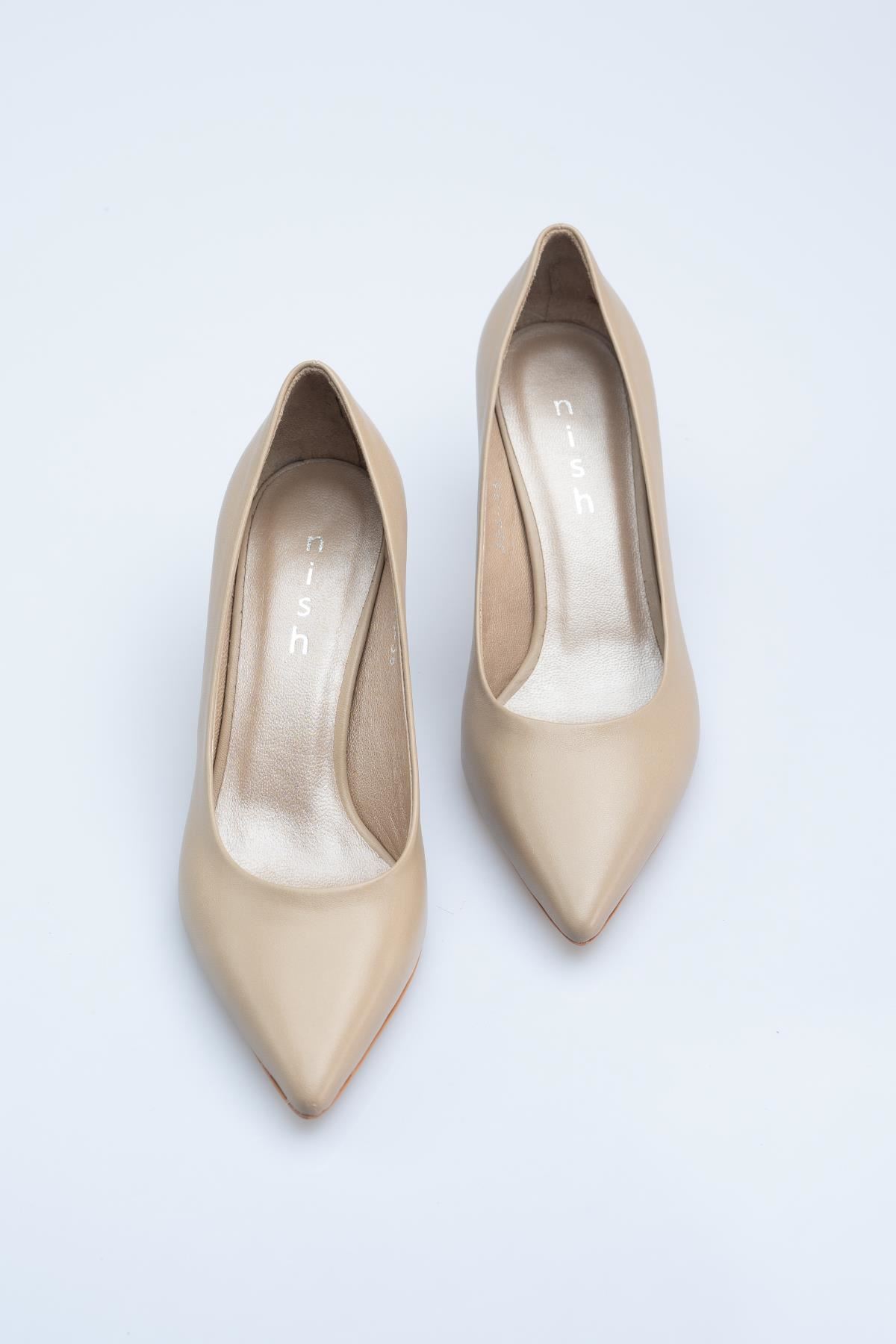 Nish Exclusive 324 Kadın Deri Klasik Stiletto - Görsel 4