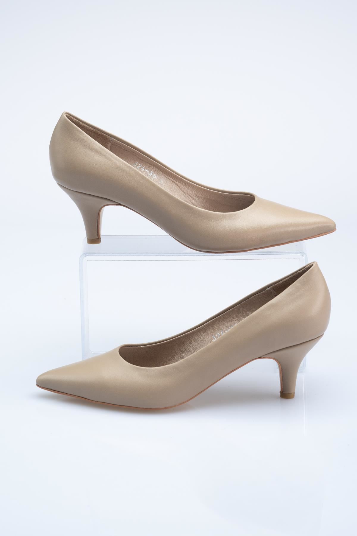 Nish Exclusive 324 Kadın Deri Klasik Stiletto - Görsel 6