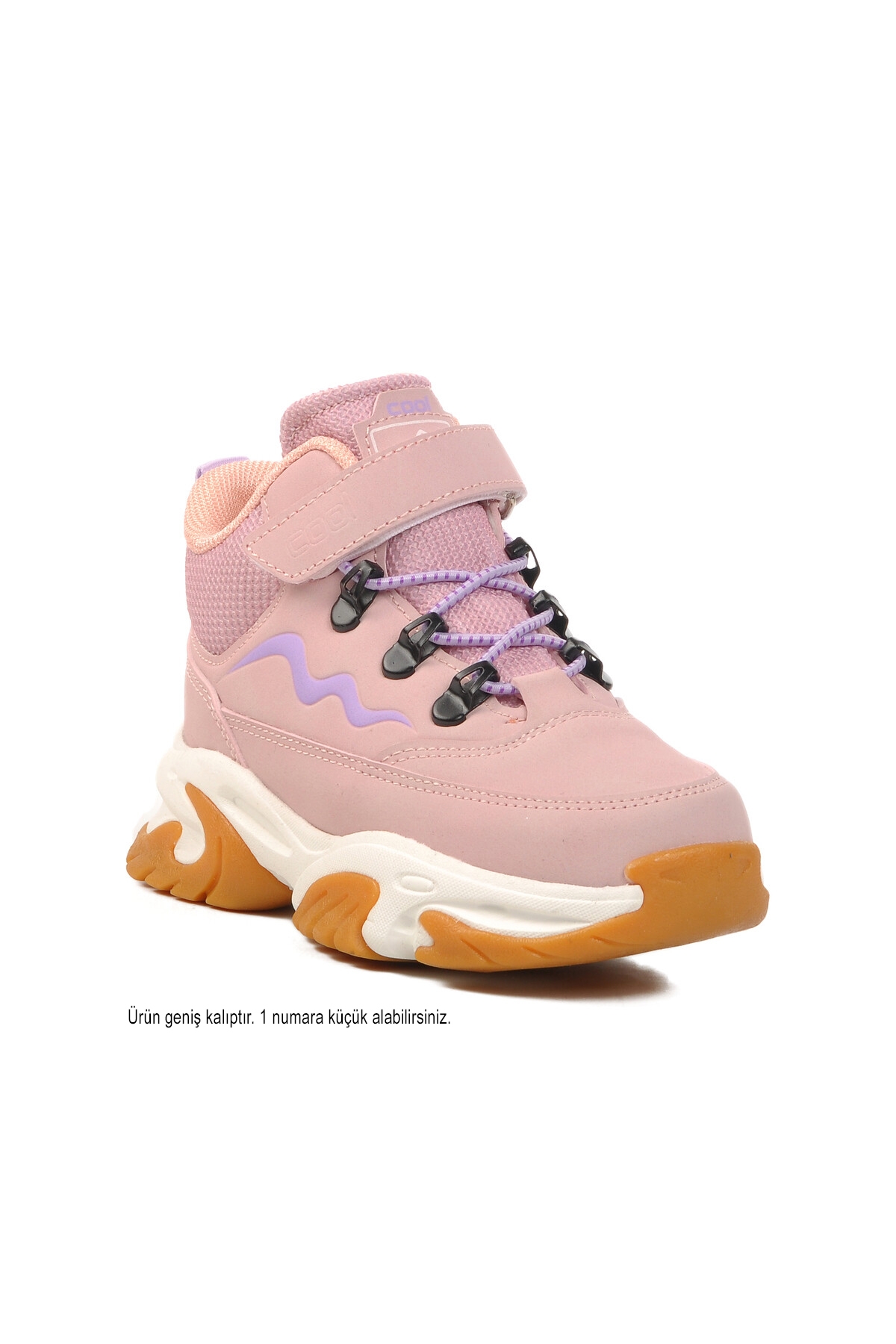 GENİŞ KALIP Pudra Cırtlı Kız Çocuk Bot Evil P - Görsel 4