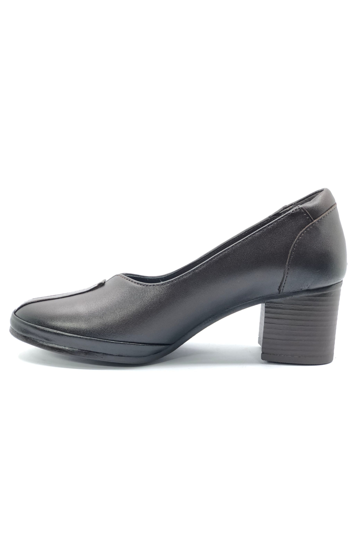 Petra Hakiki Deri Comfort Ortopedik Kadın Topuklu Ayakkabı - Görsel 5
