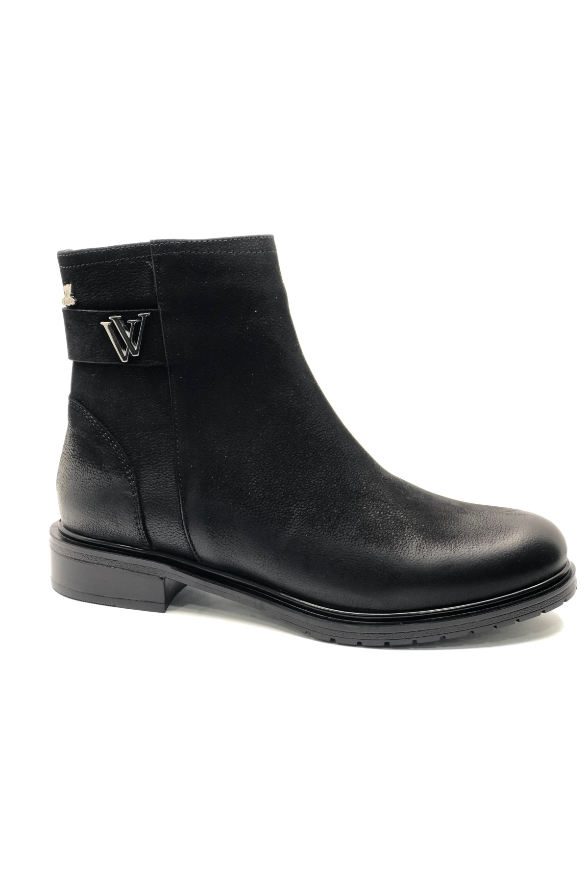 Vacca Hakiki Deri Düz Kaymaz Taban Ortopedik Kadın Bot - Görsel 4