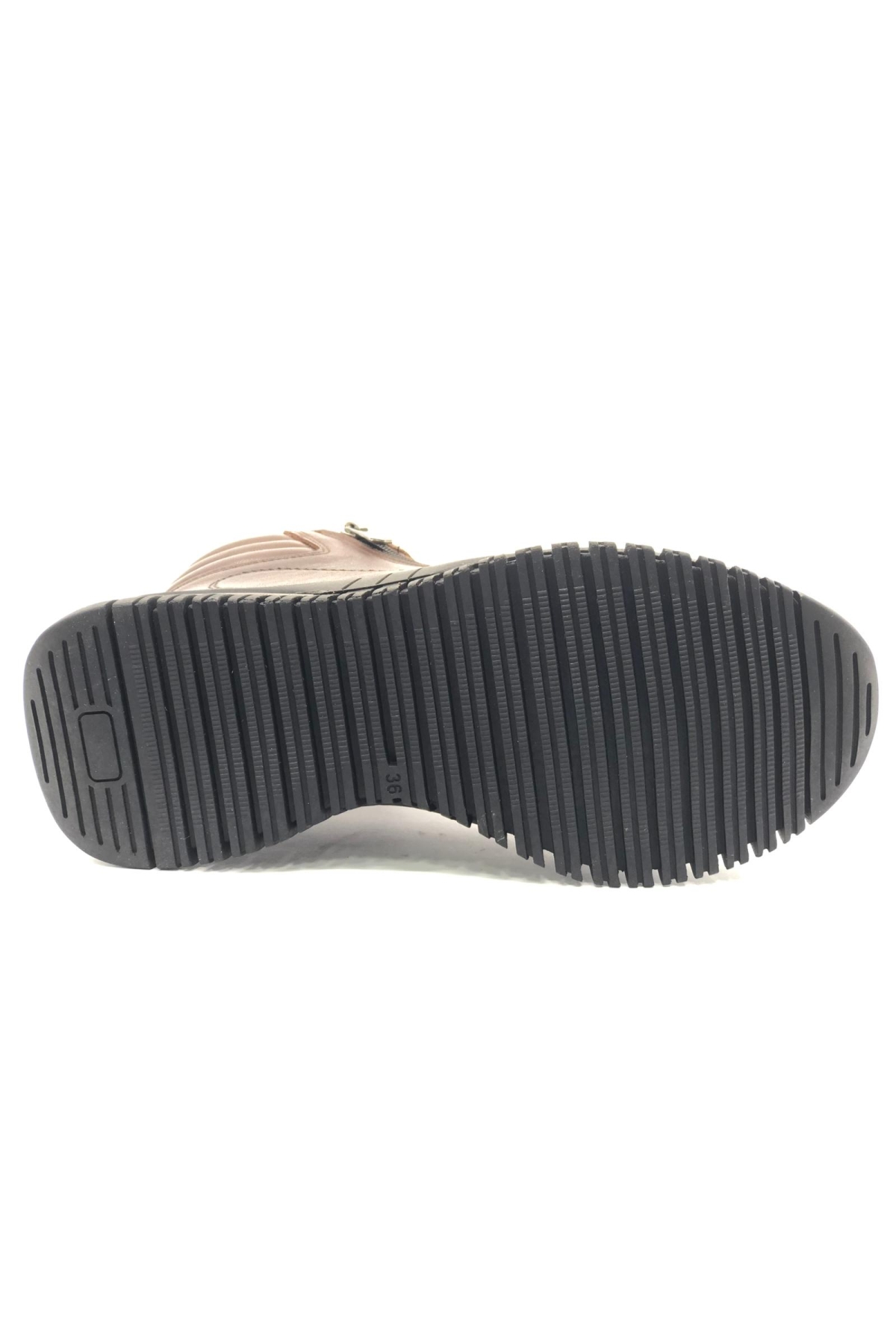 Ekko Hakiki Deri Düz Kaymaz Taban Ortopedik Kadın Bot - Görsel 7