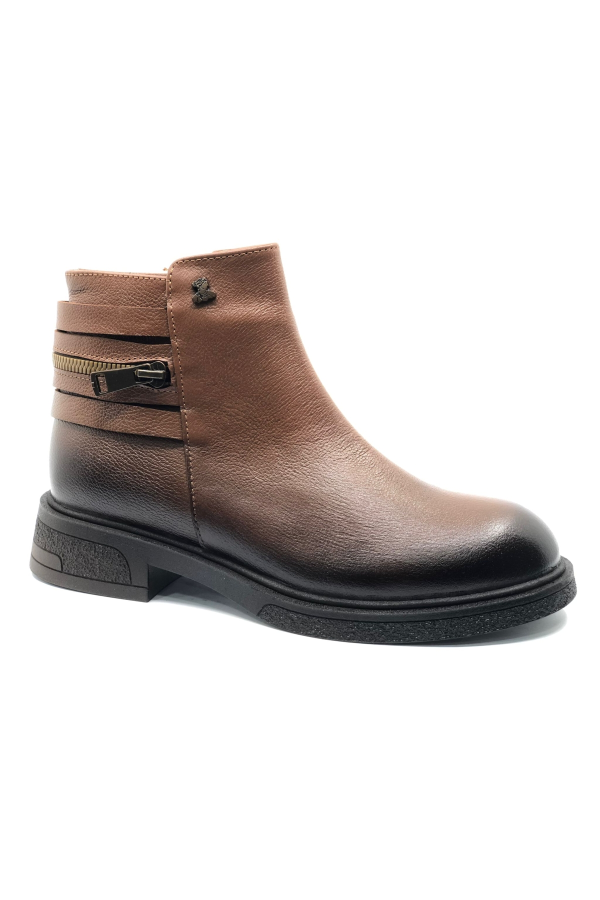 Umbra Hakiki Deri Kaymaz Taban Ortopedik Kadın Bot - Görsel 4