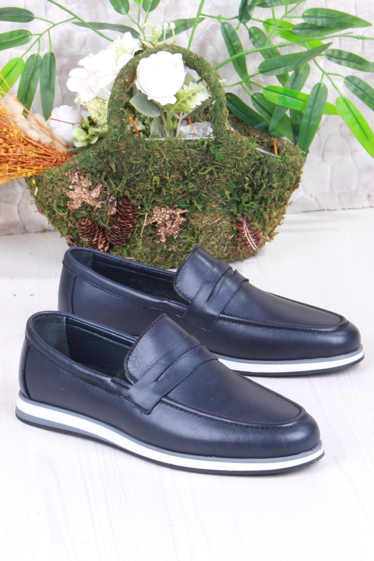 424677 Rahat İç Ve Dış Hakiki Deri Loafer Erkek Ayakkabı - Görsel 2