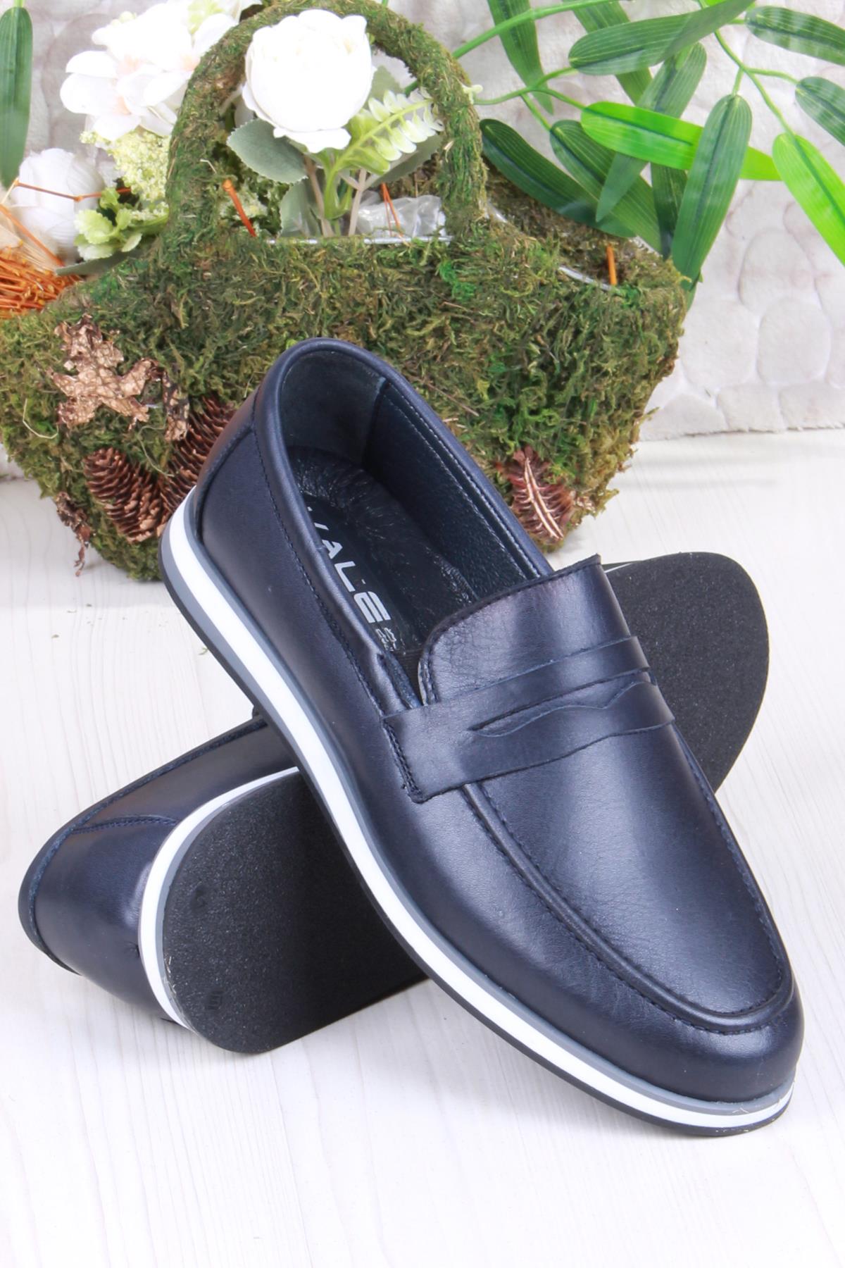 424677 Rahat İç Ve Dış Hakiki Deri Loafer Erkek Ayakkabı - Görsel 5