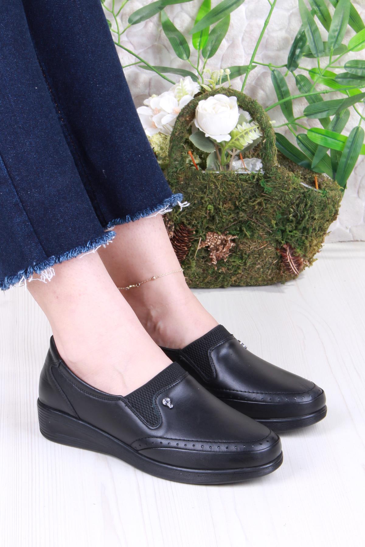 428777 Anatomik Rahat Esnek Hakiki Deri Kadın Ayakkabı - Görsel 2