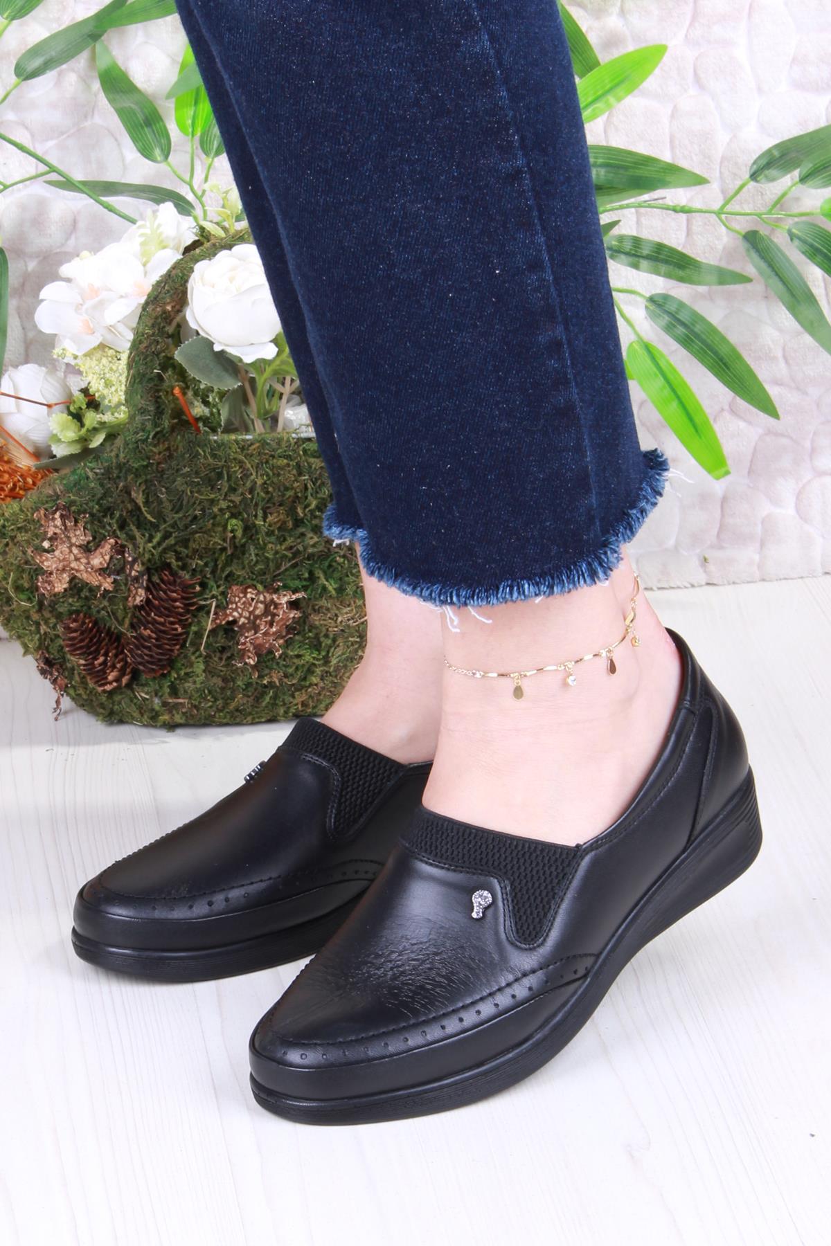 428777 Anatomik Rahat Esnek Hakiki Deri Kadın Ayakkabı - Görsel 3