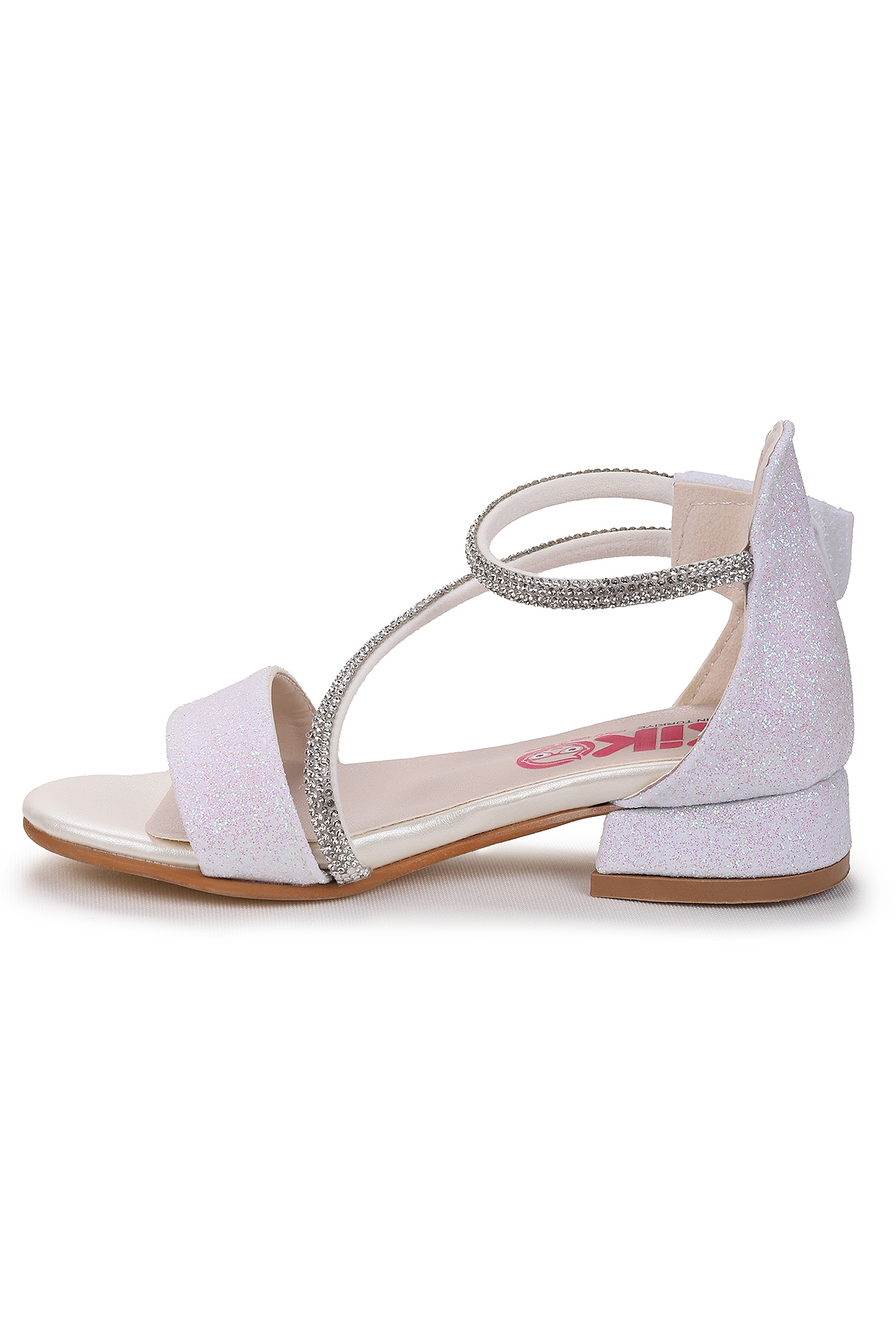 Yada Kum Simli Kız Bebek 2 Cm Topuklu Sandalet Abiye Ayakkabı Sedef - Görsel 5