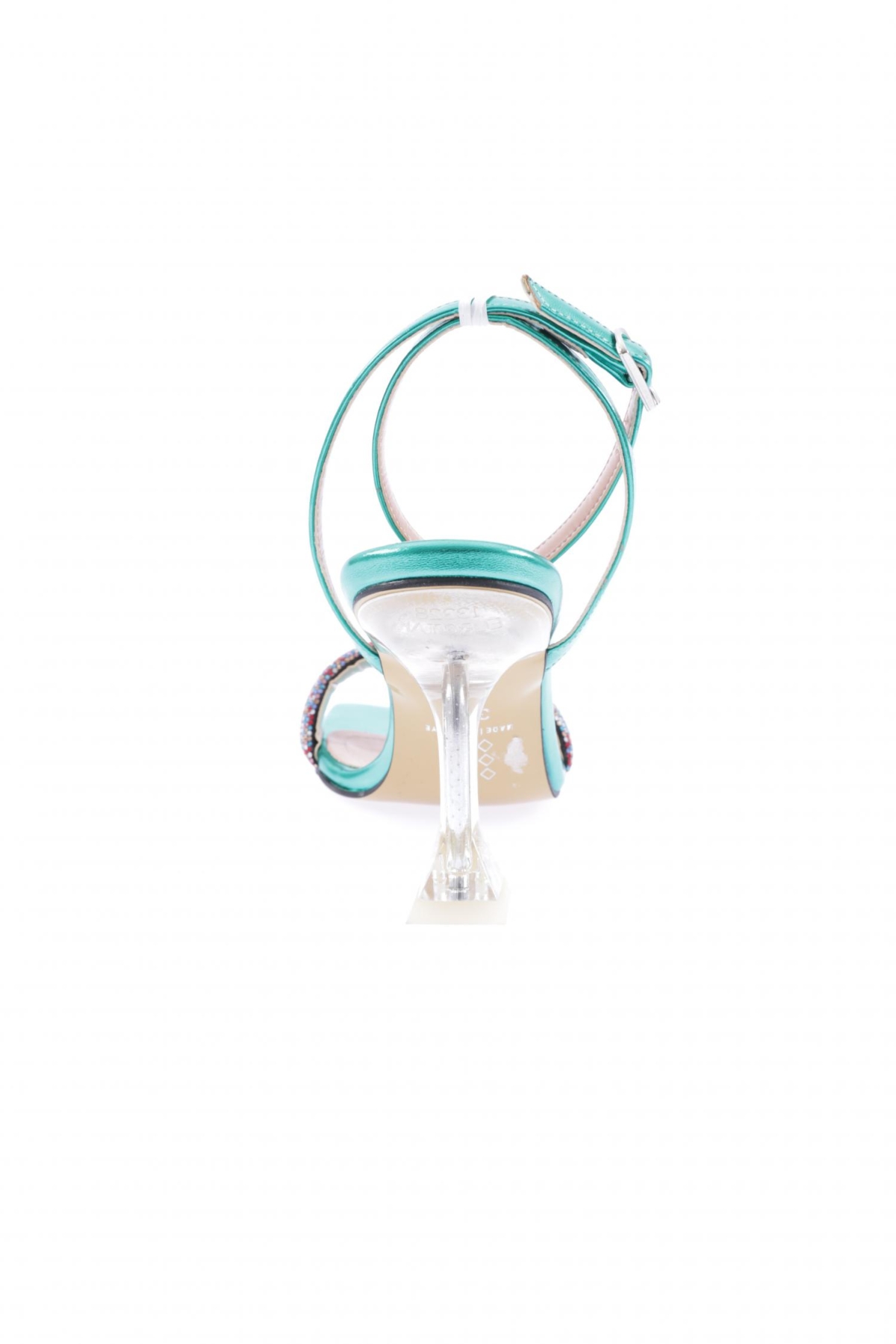 5161-23Y Kadin Silver Taşli Bilekten Bağli Topuklu Ayakkabi - Görsel 5