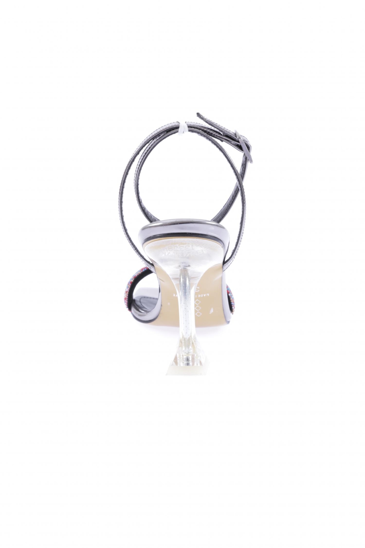 5161-23Y Kadin Silver Taşli Bilekten Bağli Topuklu Ayakkabi - Görsel 5