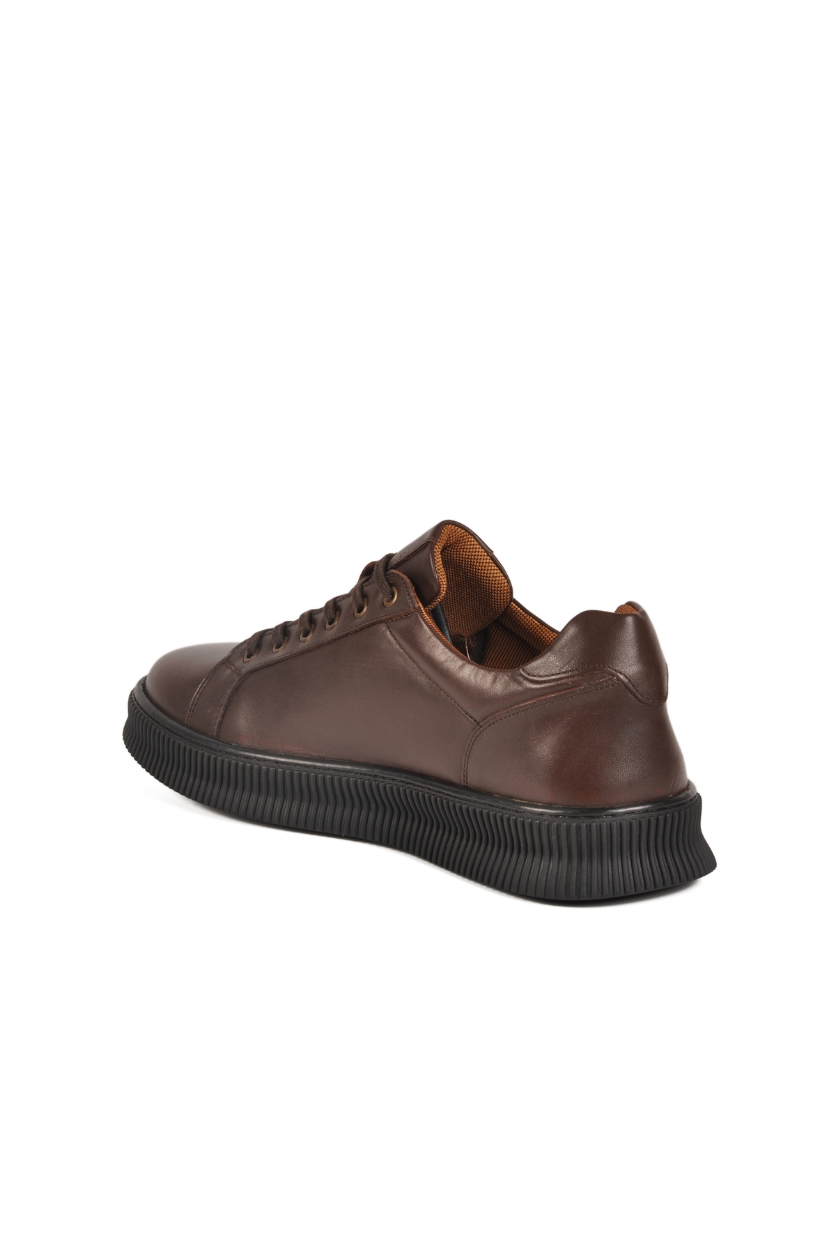 Kahve Hakiki Deri Büyük Numara Erkek Casual Ayakkabı 2516 M - Görsel 5