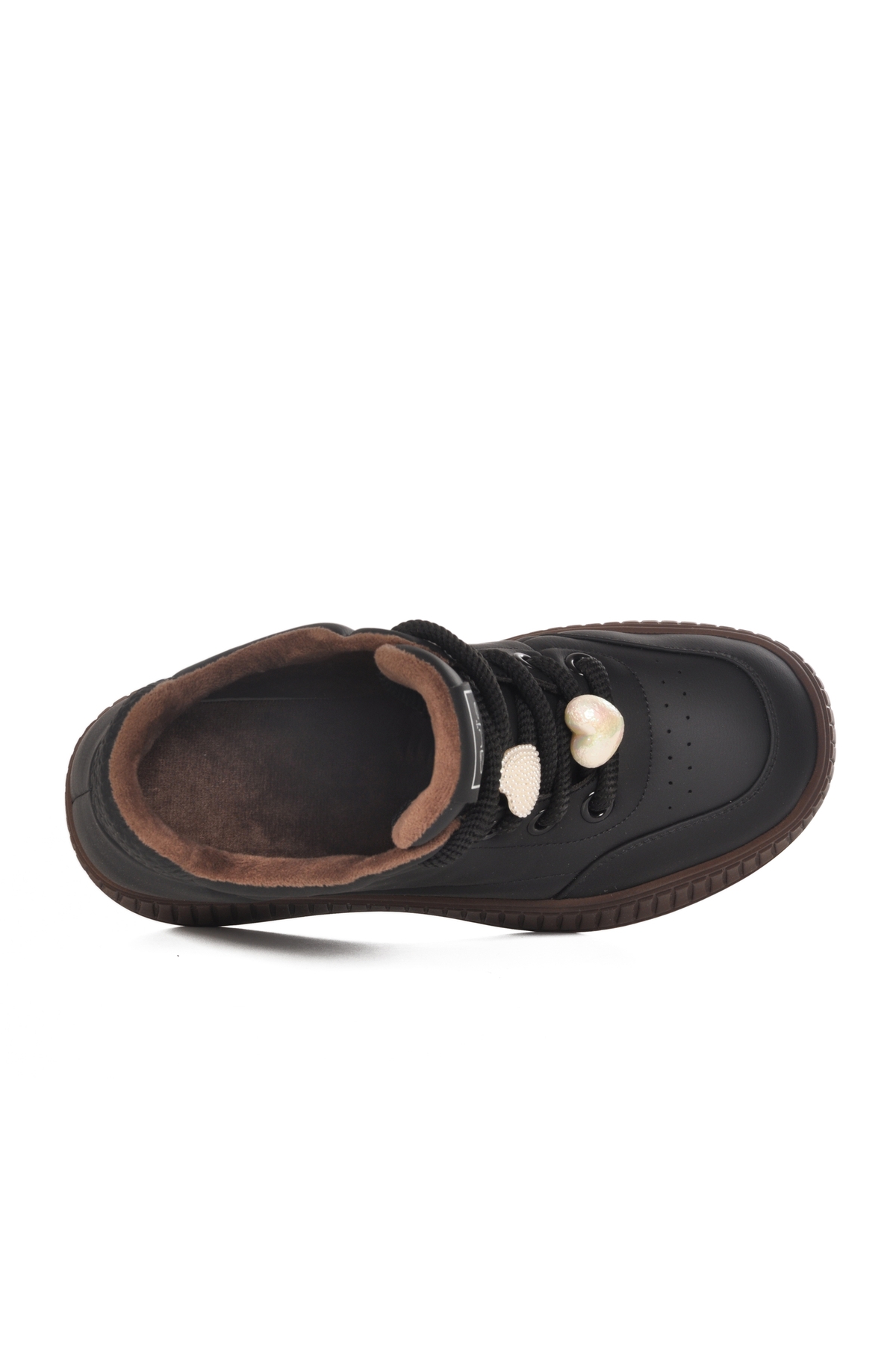 Siyah İçi Polarlı Soğuğa Dayanıklı Kadın Sneaker 25K419-1 Z - Görsel 5