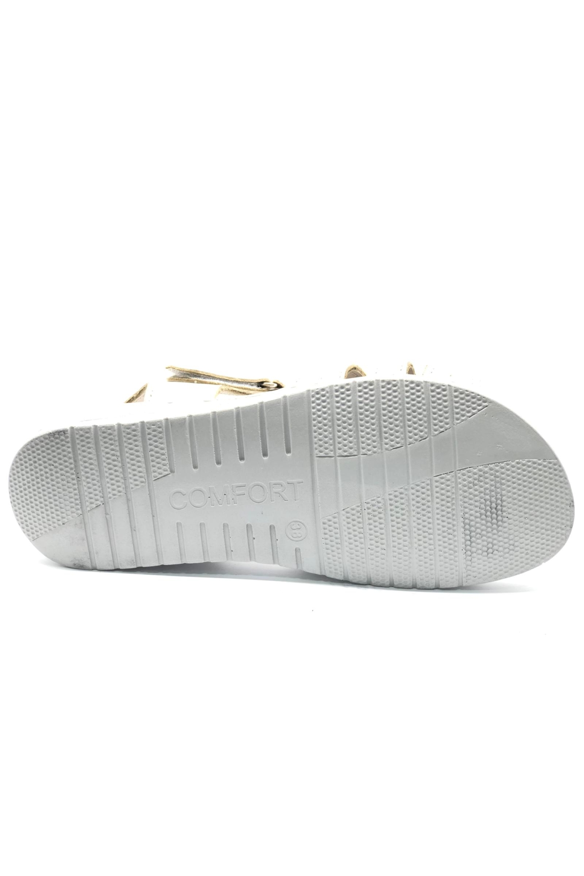 8712 Hakiki Deri Comfort Ortopedik Kadın Sandalet - Görsel 7