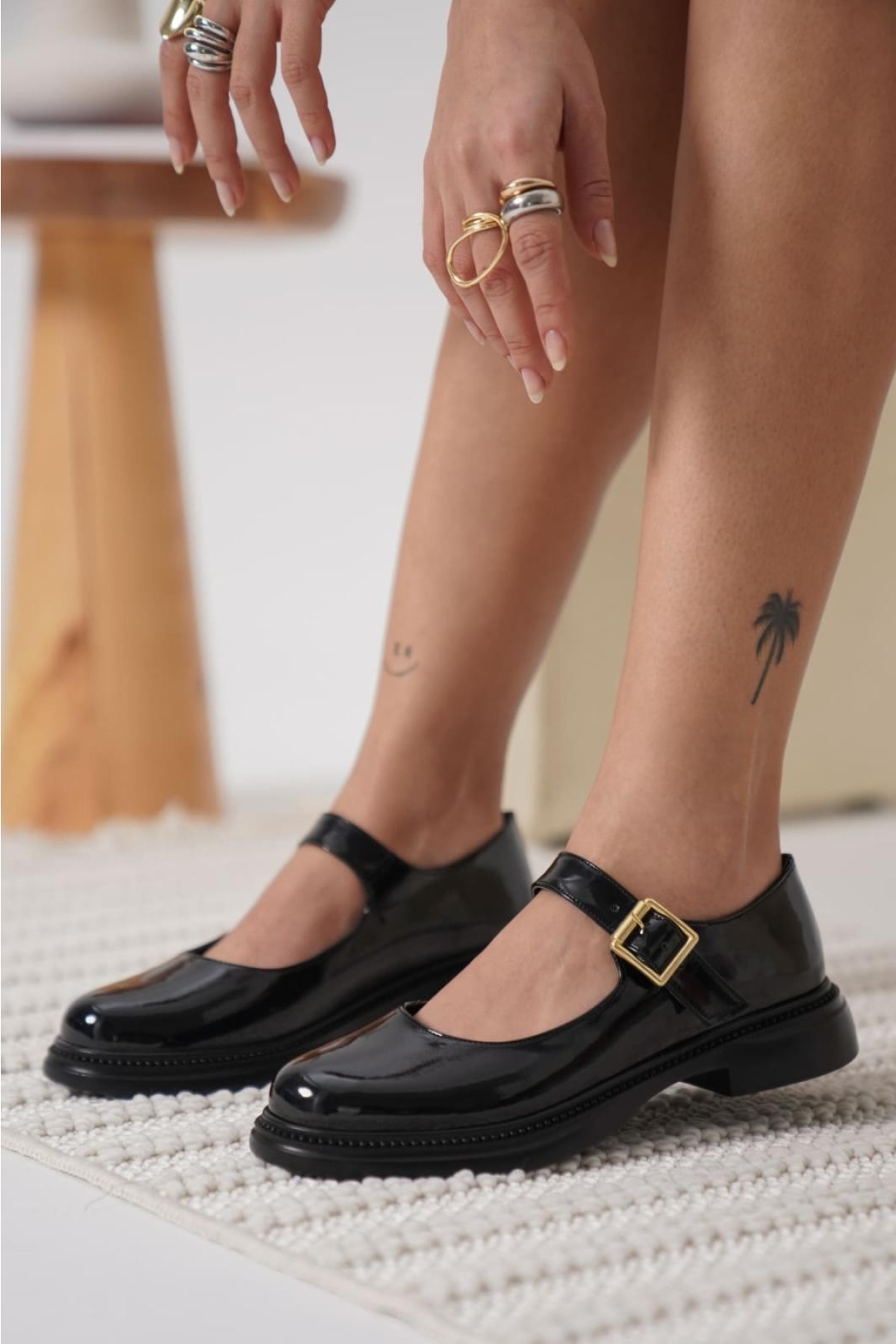 Siyah Rugan Kadın Günlük Ayakkabı - Görsel 3