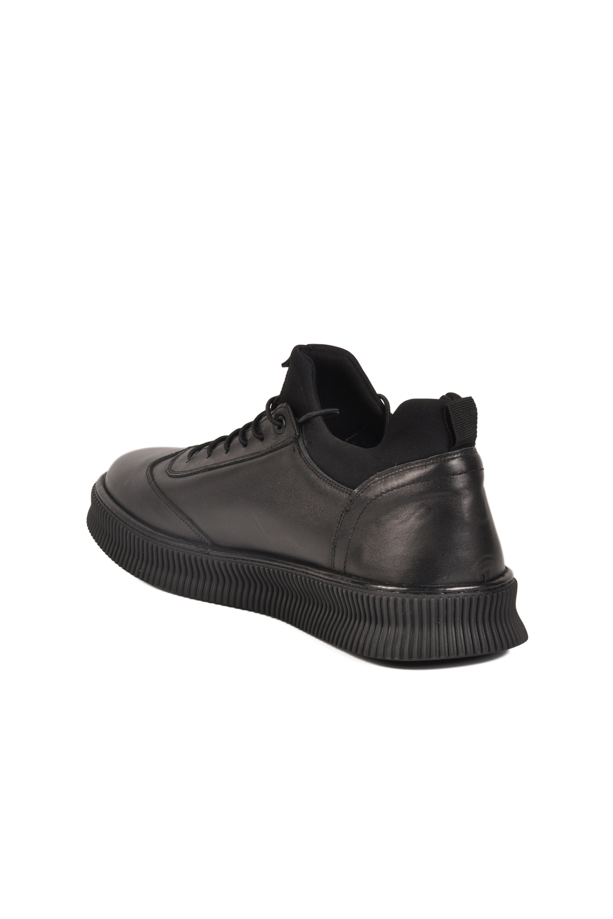 Aspor Siyah Hakiki Deri Büyük Numara Erkek Casual Ayakkabı - Görsel 5