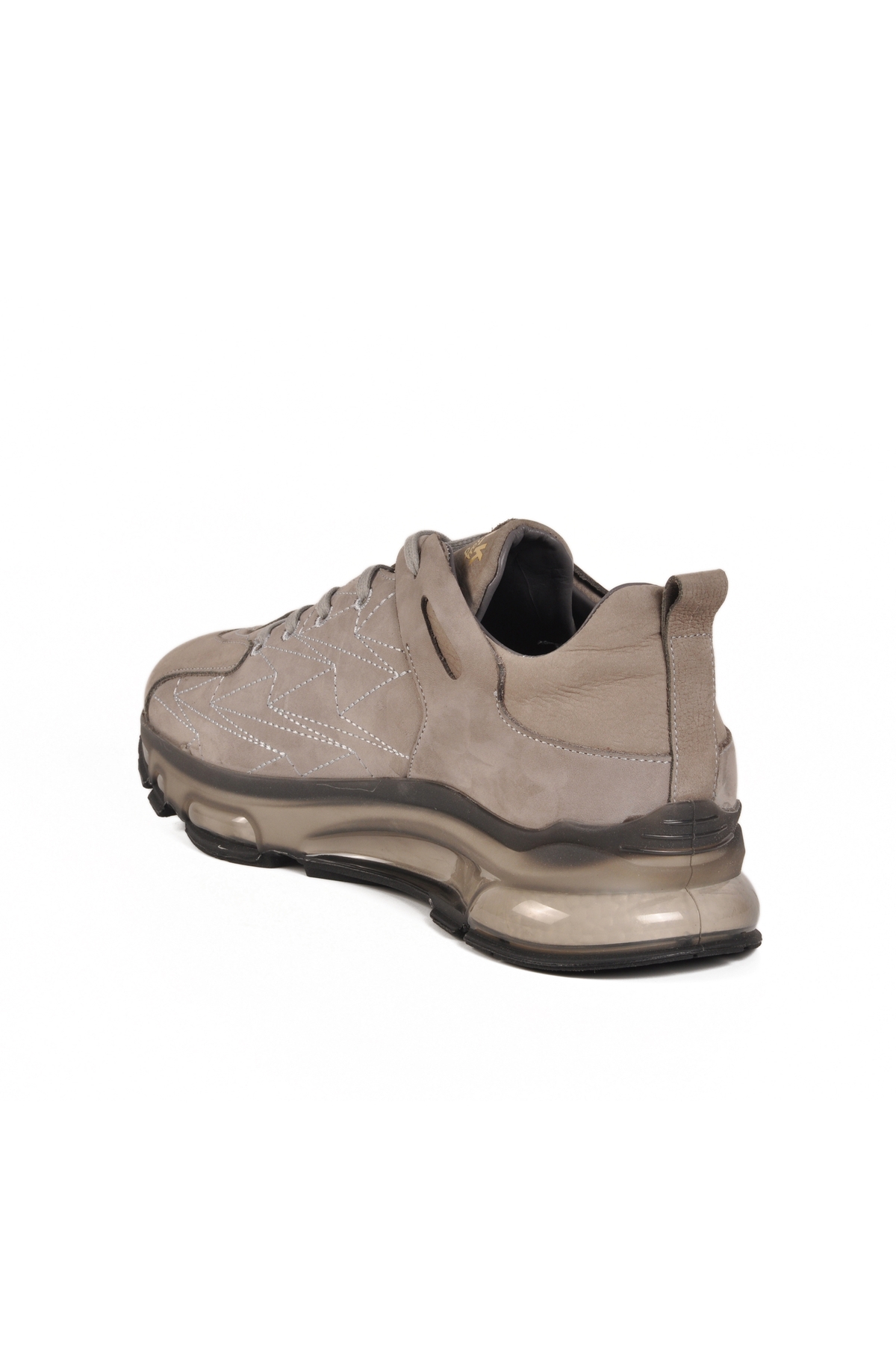 Gri Bağcıklı Hakiki Deri Erkek Spor Ayakkabı - Görsel 5