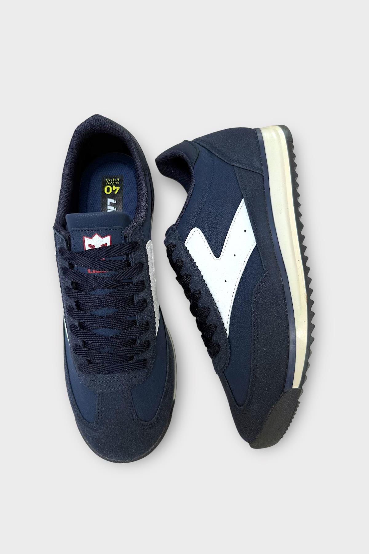 Erkek Günlük Hafif Rahat Taban Sneaker Ayakkabı LACİVERT - Görsel 7