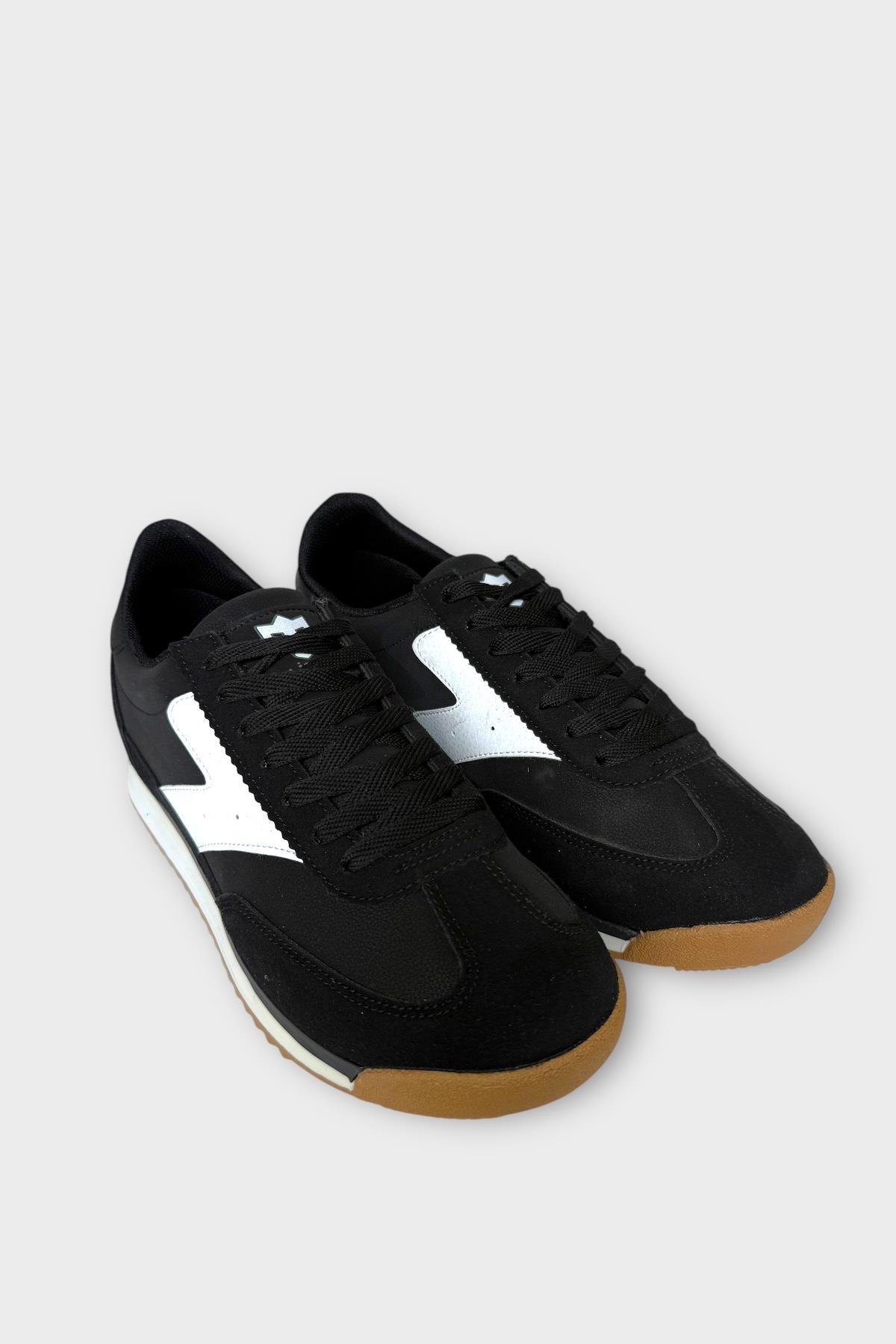 Erkek Günlük Hafif Rahat Taban Sneaker Ayakkabı SİYAH - BEYAZ - Görsel 5