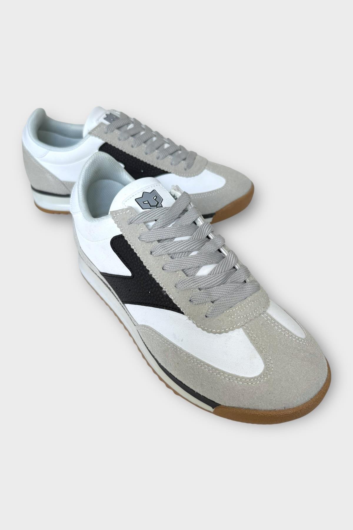 Erkek Günlük Hafif Rahat Taban Sneaker Ayakkabı GRİ - SİYAH - Görsel 3