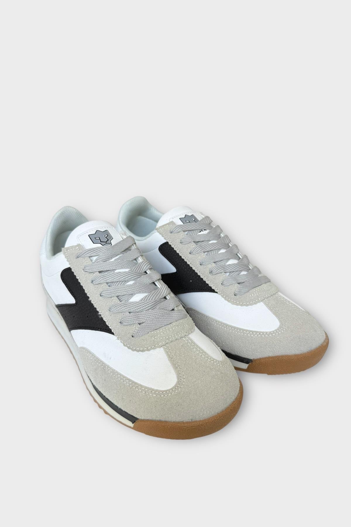 Erkek Günlük Hafif Rahat Taban Sneaker Ayakkabı GRİ - SİYAH - Görsel 4