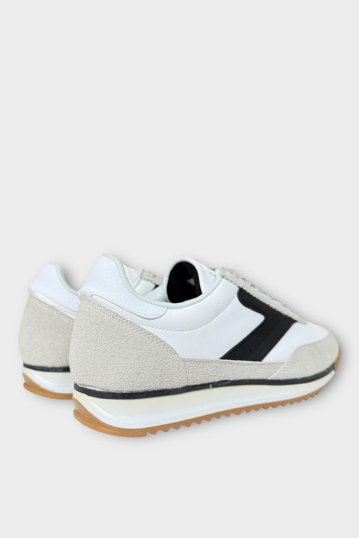 Erkek Günlük Hafif Rahat Taban Sneaker Ayakkabı GRİ - SİYAH - Görsel 6