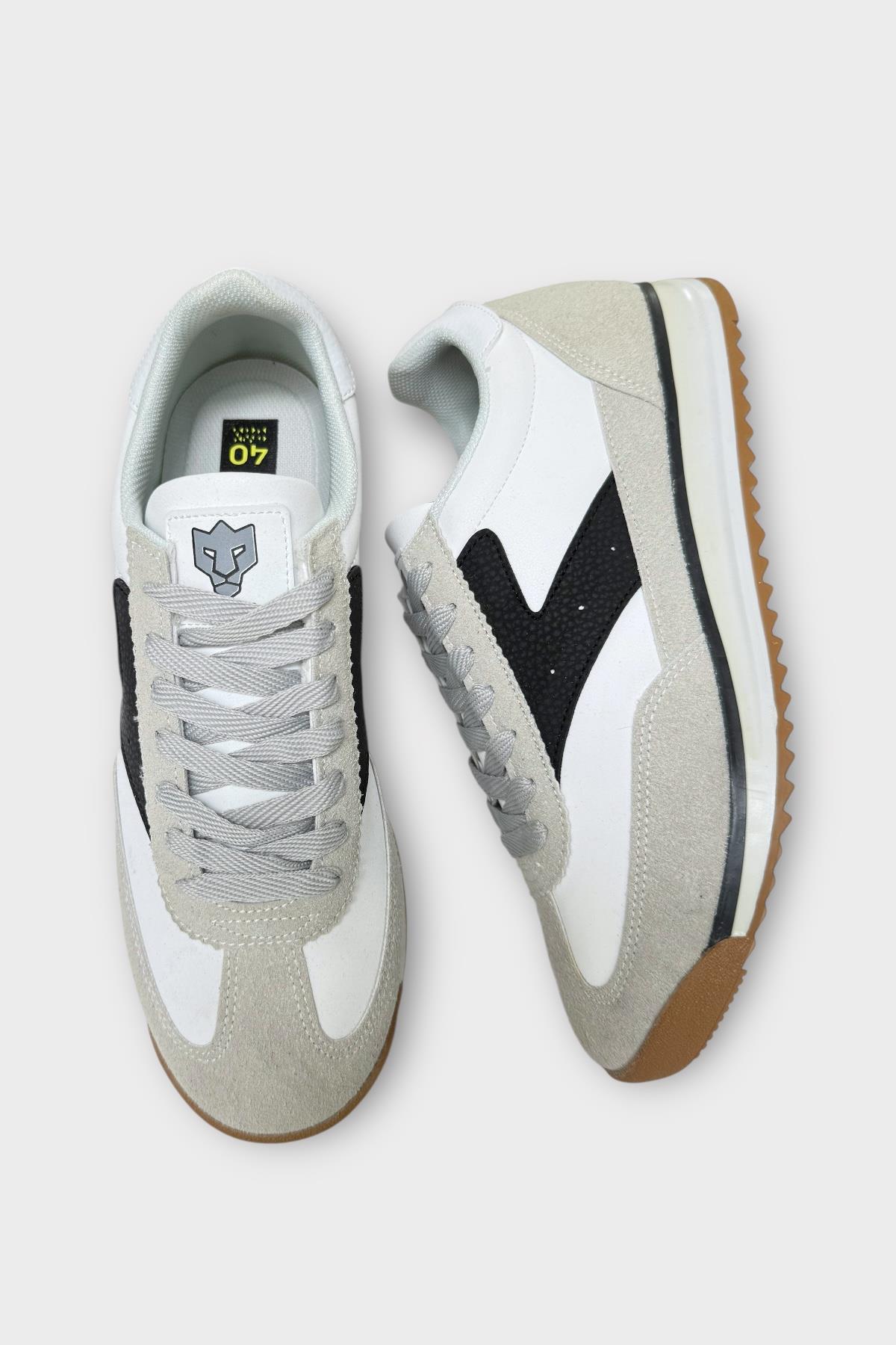 Erkek Günlük Hafif Rahat Taban Sneaker Ayakkabı GRİ - SİYAH - Görsel 8