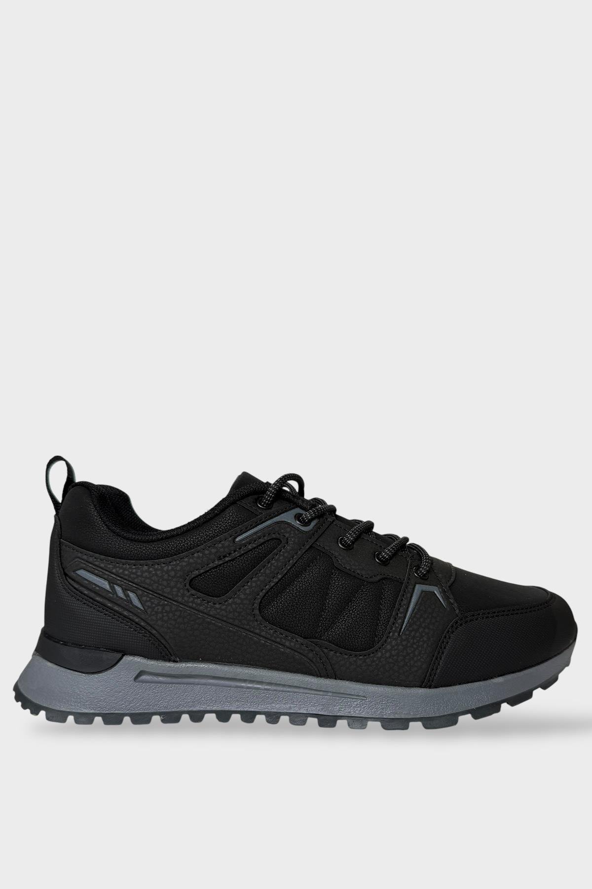 Erkek 4 Mevsim Rahat Comfort Spor Ayakkkabı SİYAH - Görsel 2