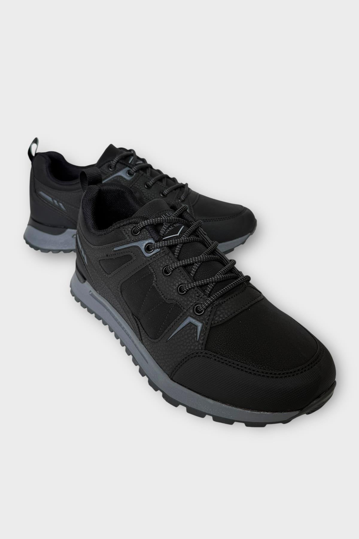 Erkek 4 Mevsim Rahat Comfort Spor Ayakkkabı SİYAH - Görsel 3