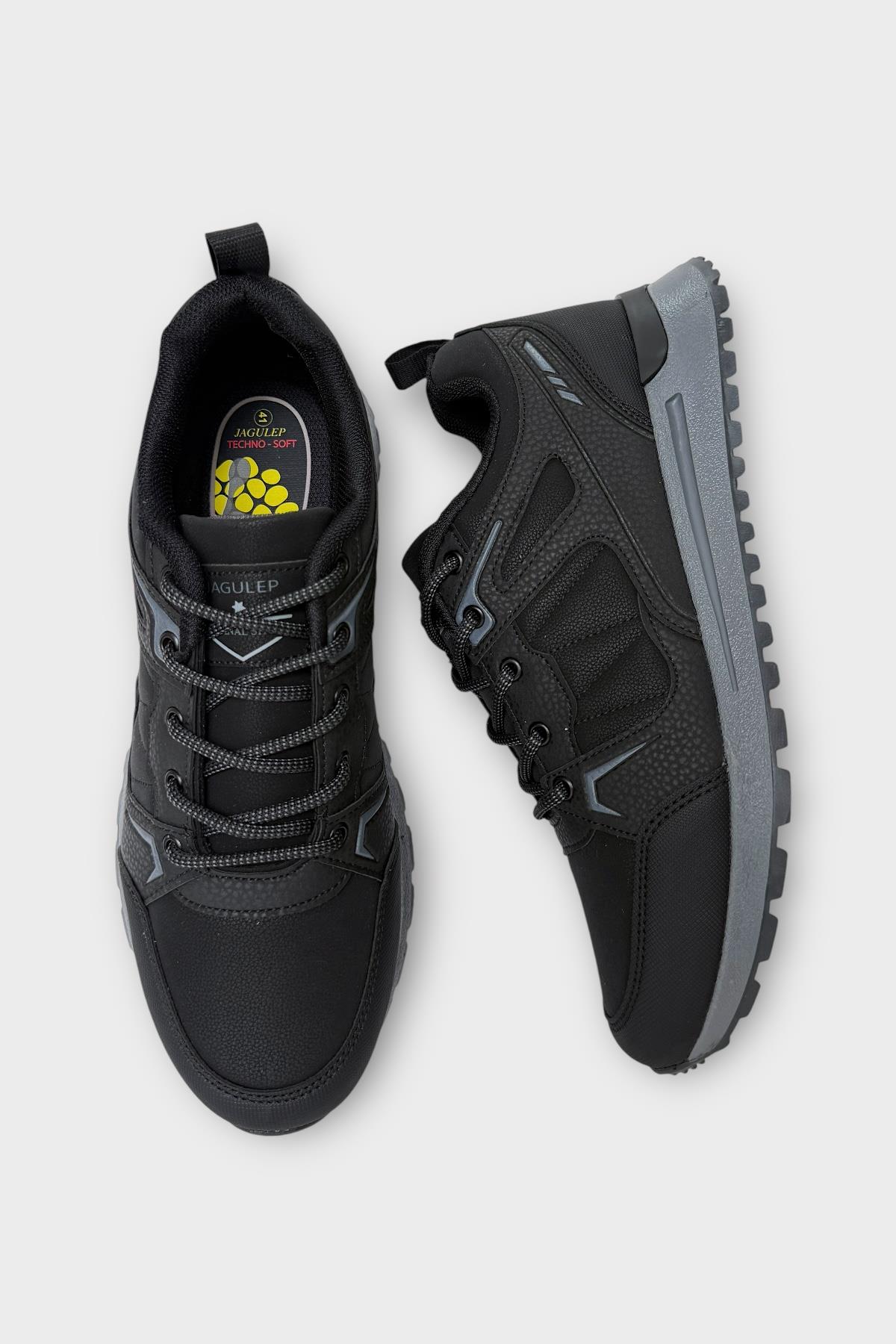 Erkek 4 Mevsim Rahat Comfort Spor Ayakkkabı SİYAH - Görsel 7