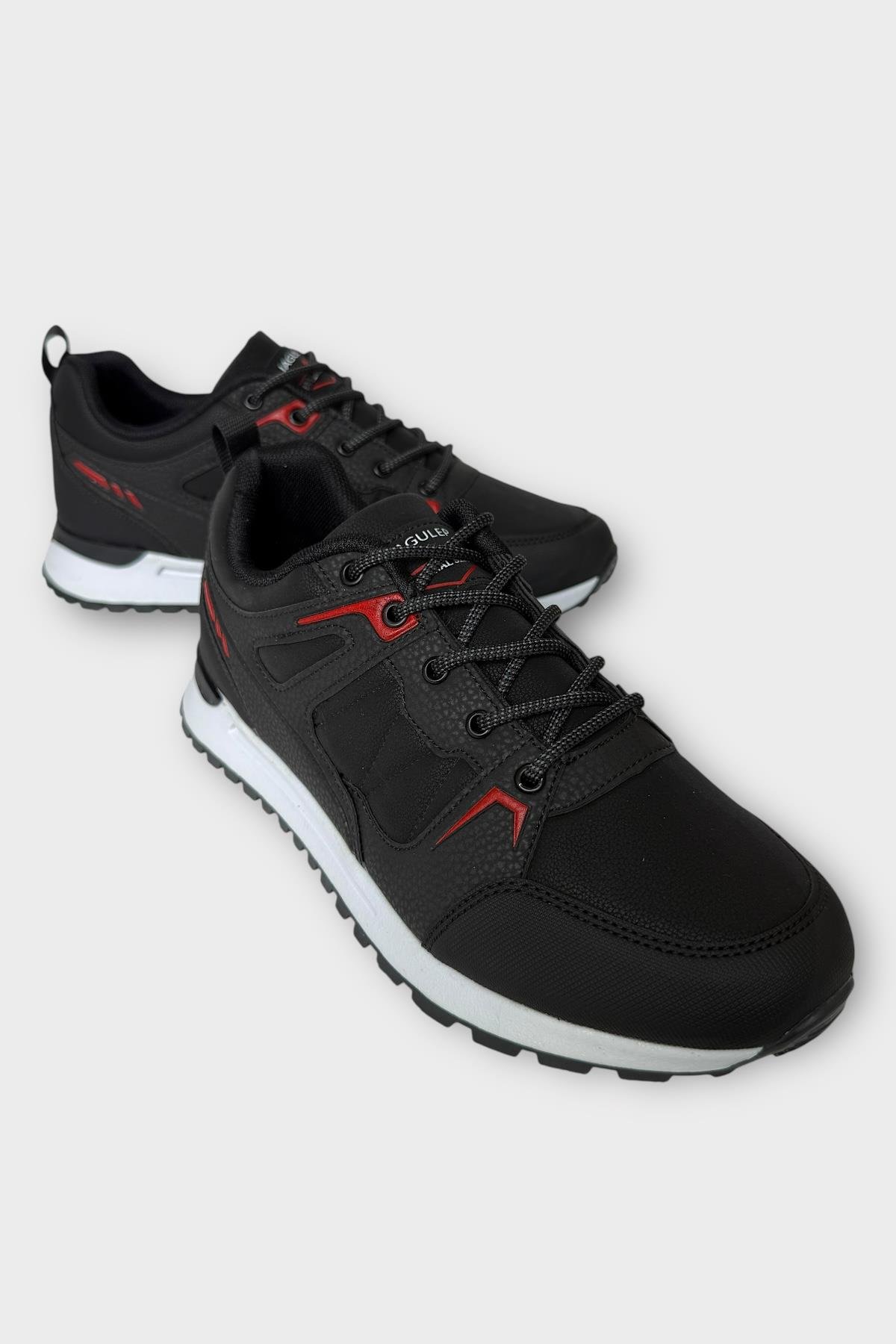 Erkek 4 Mevsim Rahat Comfort Spor Ayakkkabı SİYAH - BEYAZ - Görsel 3