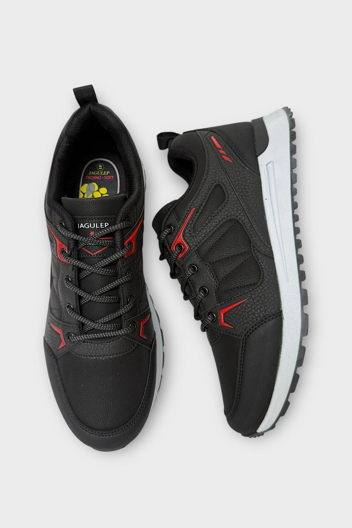 Erkek 4 Mevsim Rahat Comfort Spor Ayakkkabı SİYAH - BEYAZ - Görsel 7