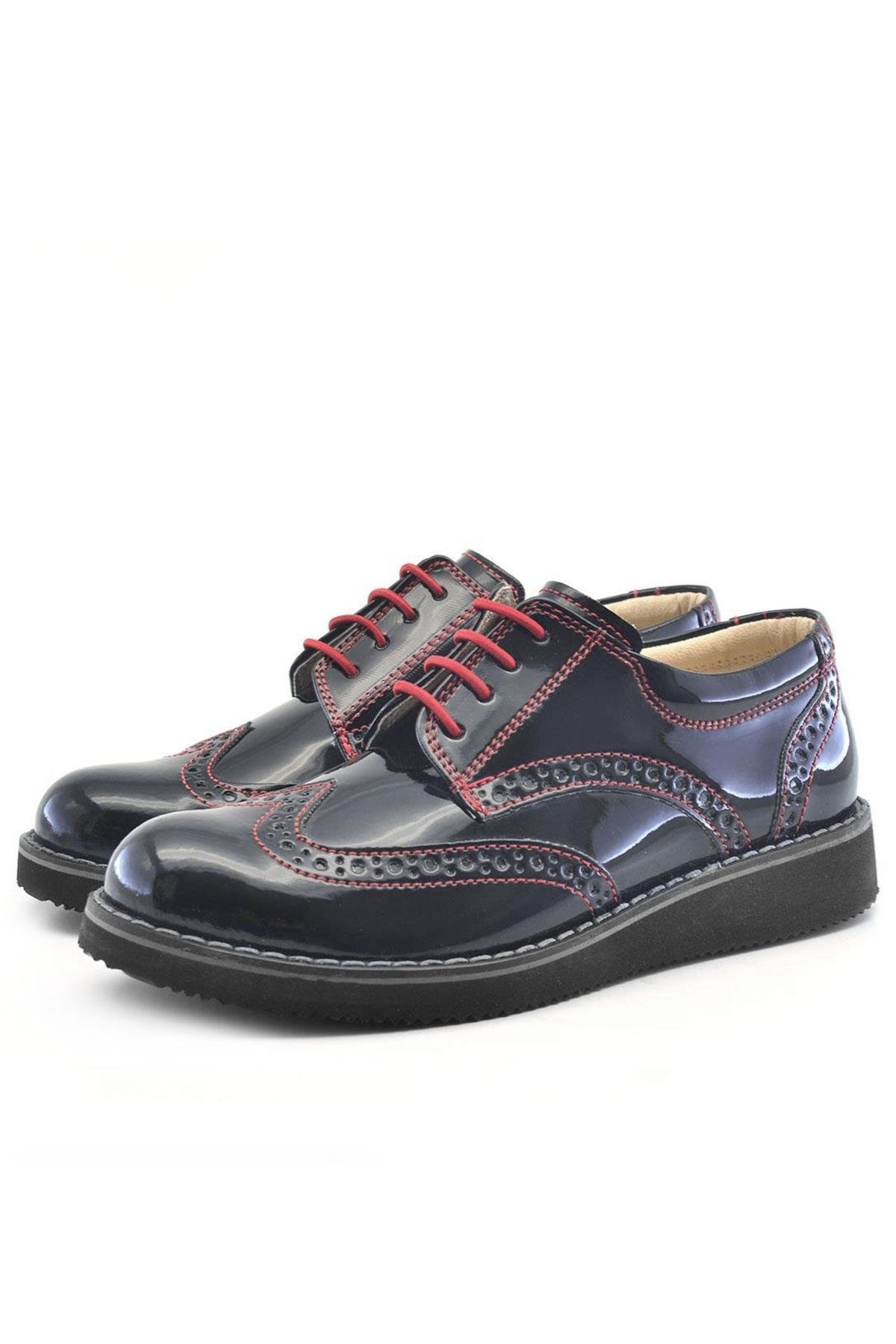 Hidra Siyah Rugan Bağcıklı Günlük Erkek Çocuk Ayakkabı - Görsel 4