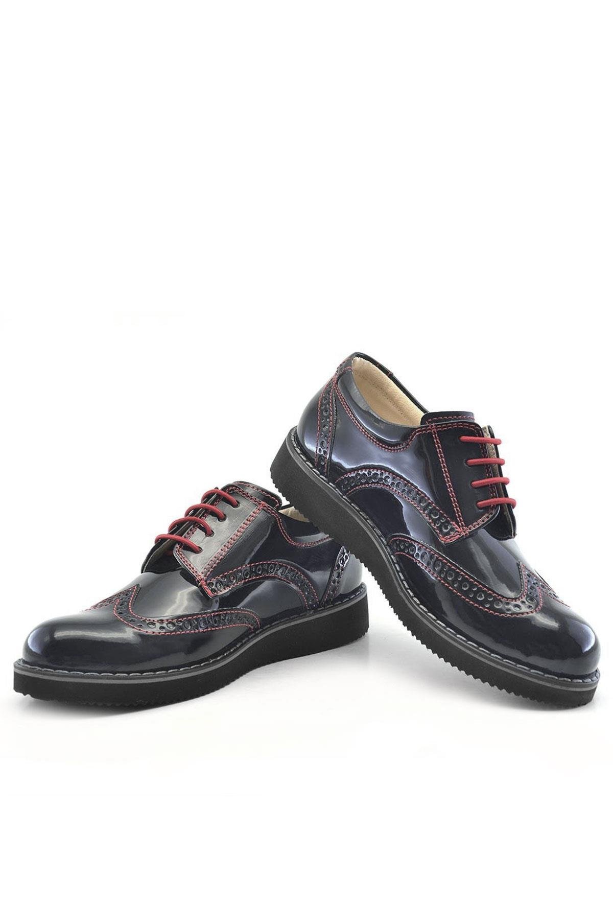 Hidra Siyah Rugan Bağcıklı Günlük Erkek Çocuk Ayakkabı - Görsel 5