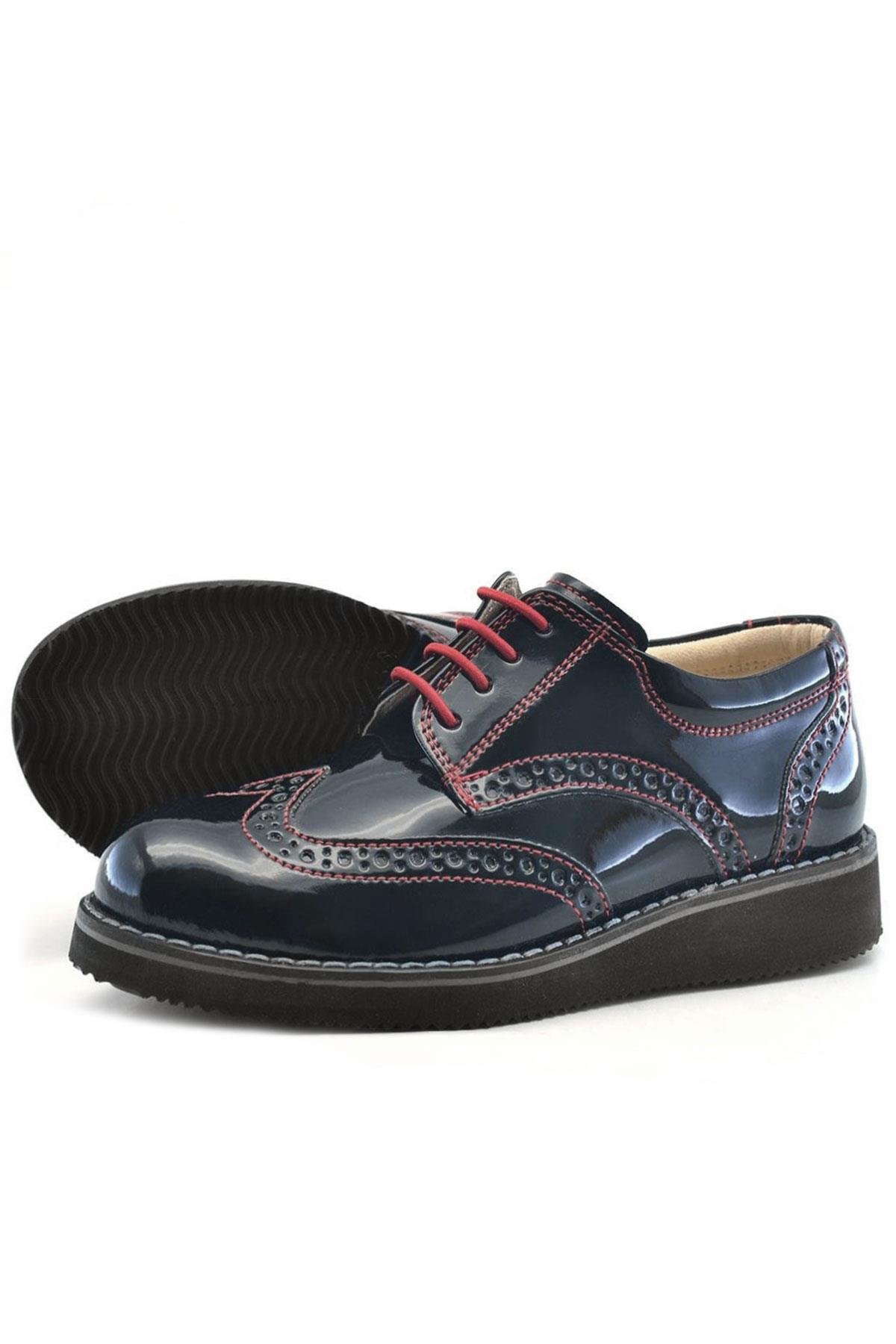Hidra Siyah Rugan Bağcıklı Günlük Erkek Çocuk Ayakkabı - Görsel 6