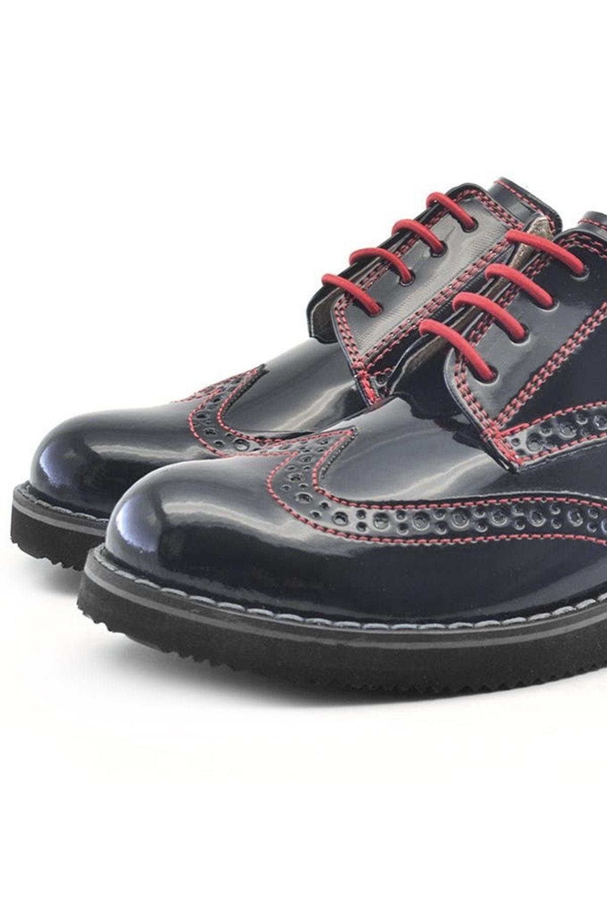 Hidra Siyah Rugan Bağcıklı Günlük Erkek Çocuk Ayakkabı - Görsel 8