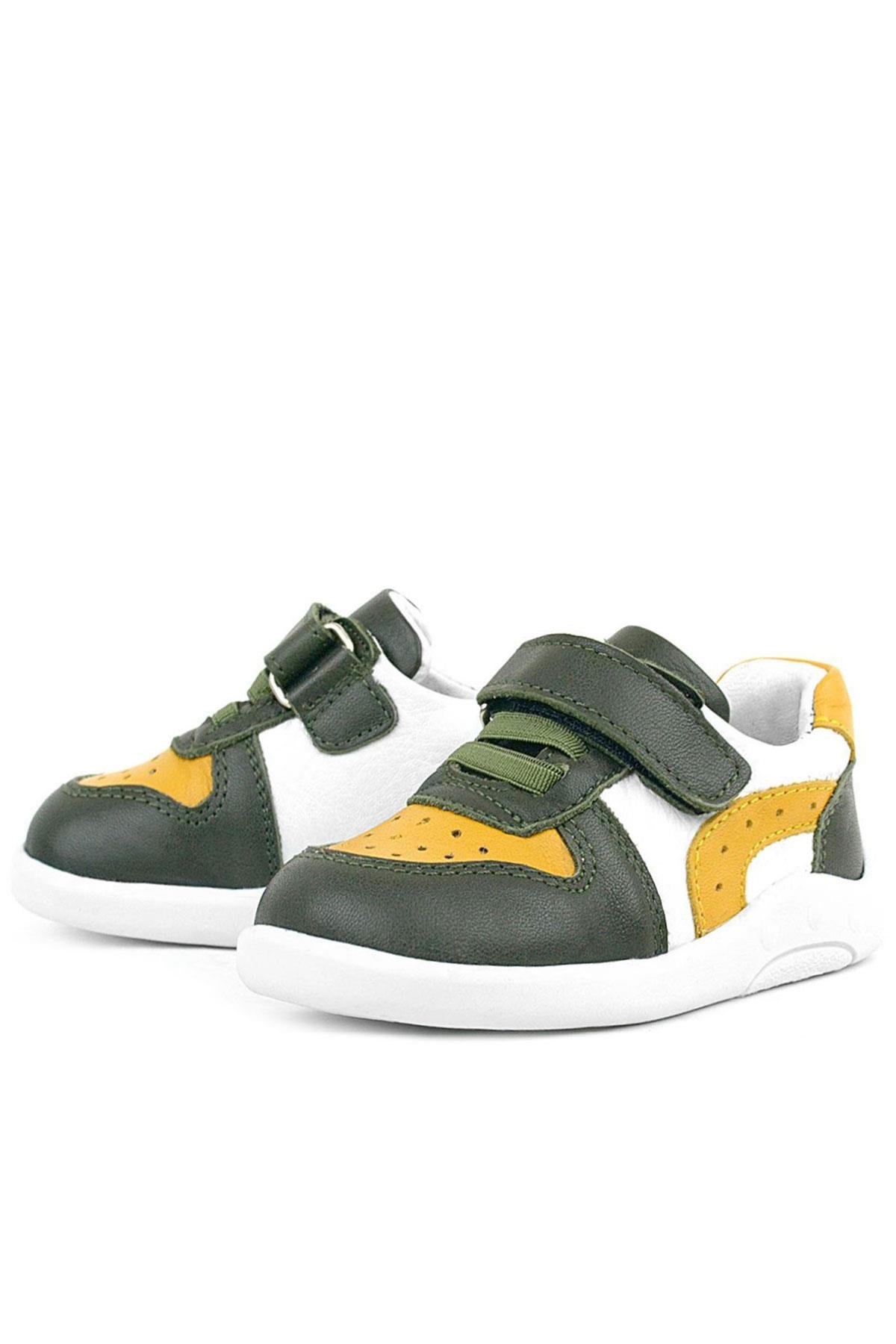 Hakiki Deri Haki Sarı Anatomik Bebek Spor Ayakkabı - Görsel 6