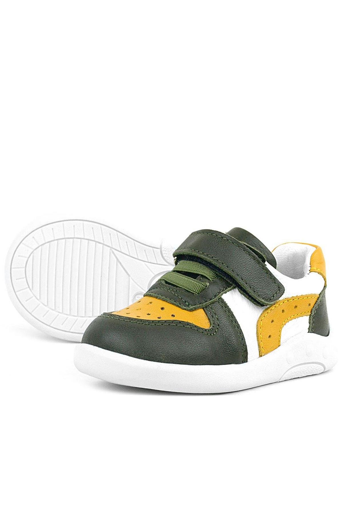 Hakiki Deri Haki Sarı Anatomik Bebek Spor Ayakkabı - Görsel 7