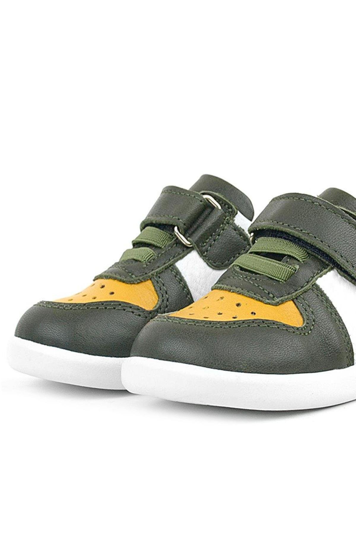 Hakiki Deri Haki Sarı Anatomik Bebek Spor Ayakkabı - Görsel 8