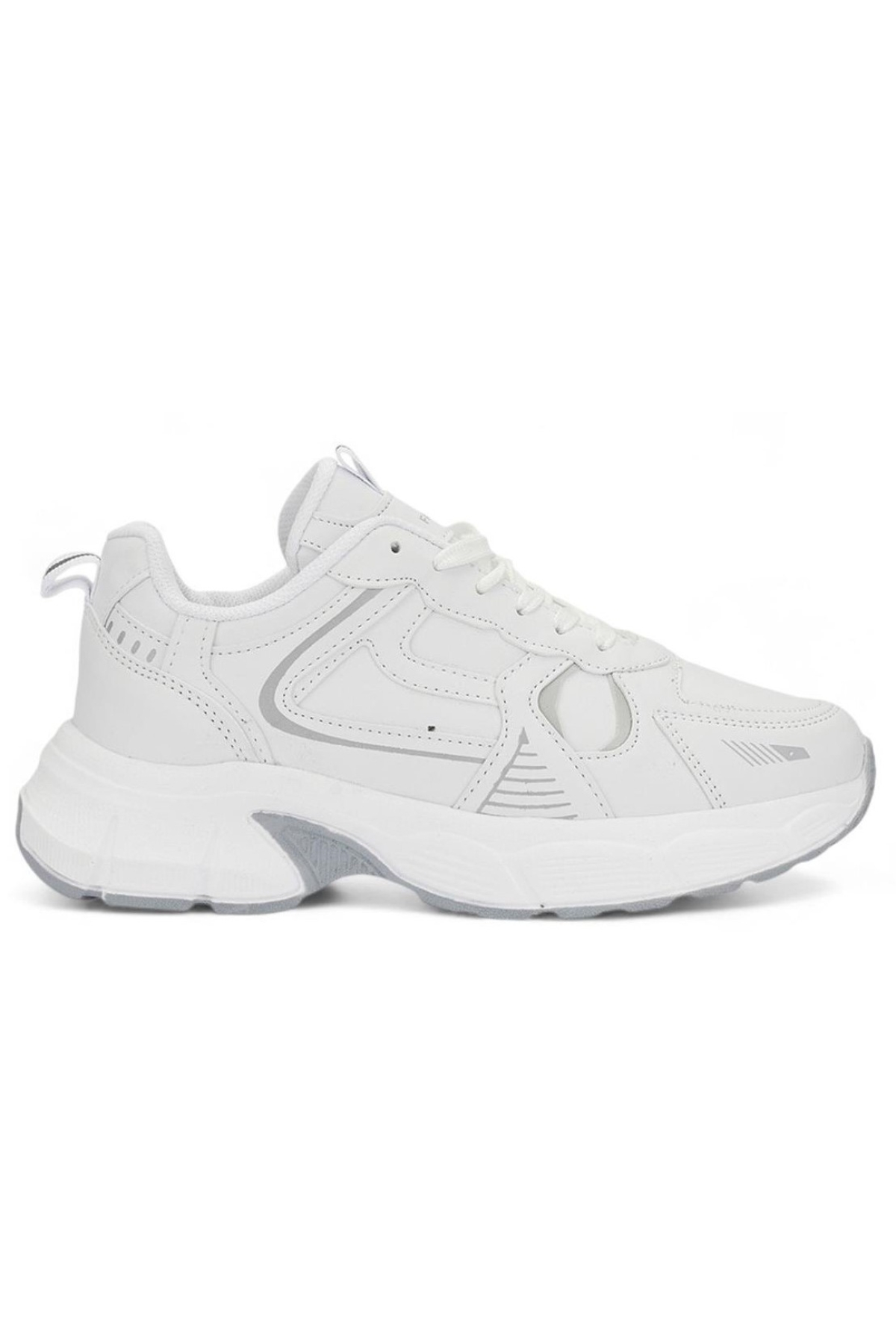 7450-Cilt Kalın Taban Sneaker Unisex Spor Ayakkabı - Görsel 2