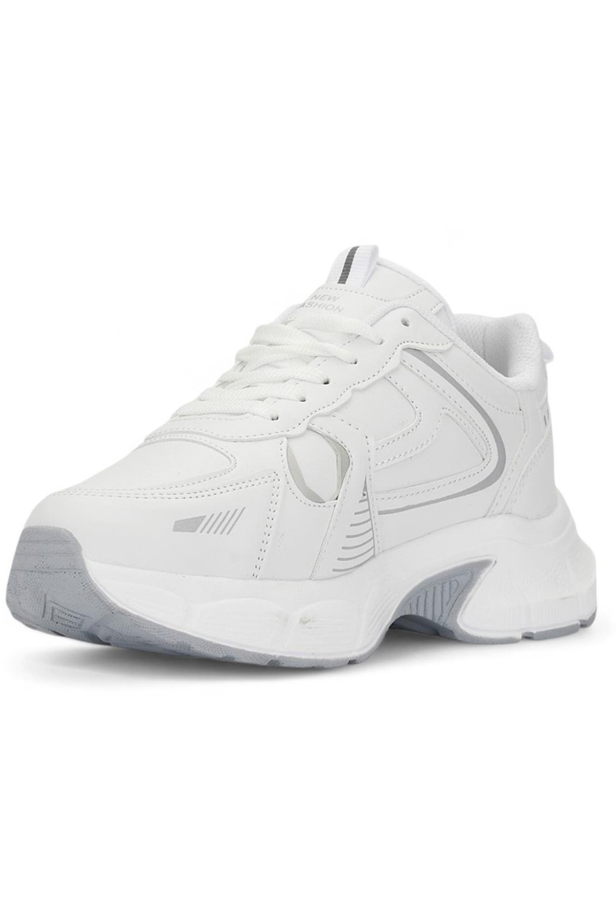 7450-Cilt Kalın Taban Sneaker Unisex Spor Ayakkabı - Görsel 4