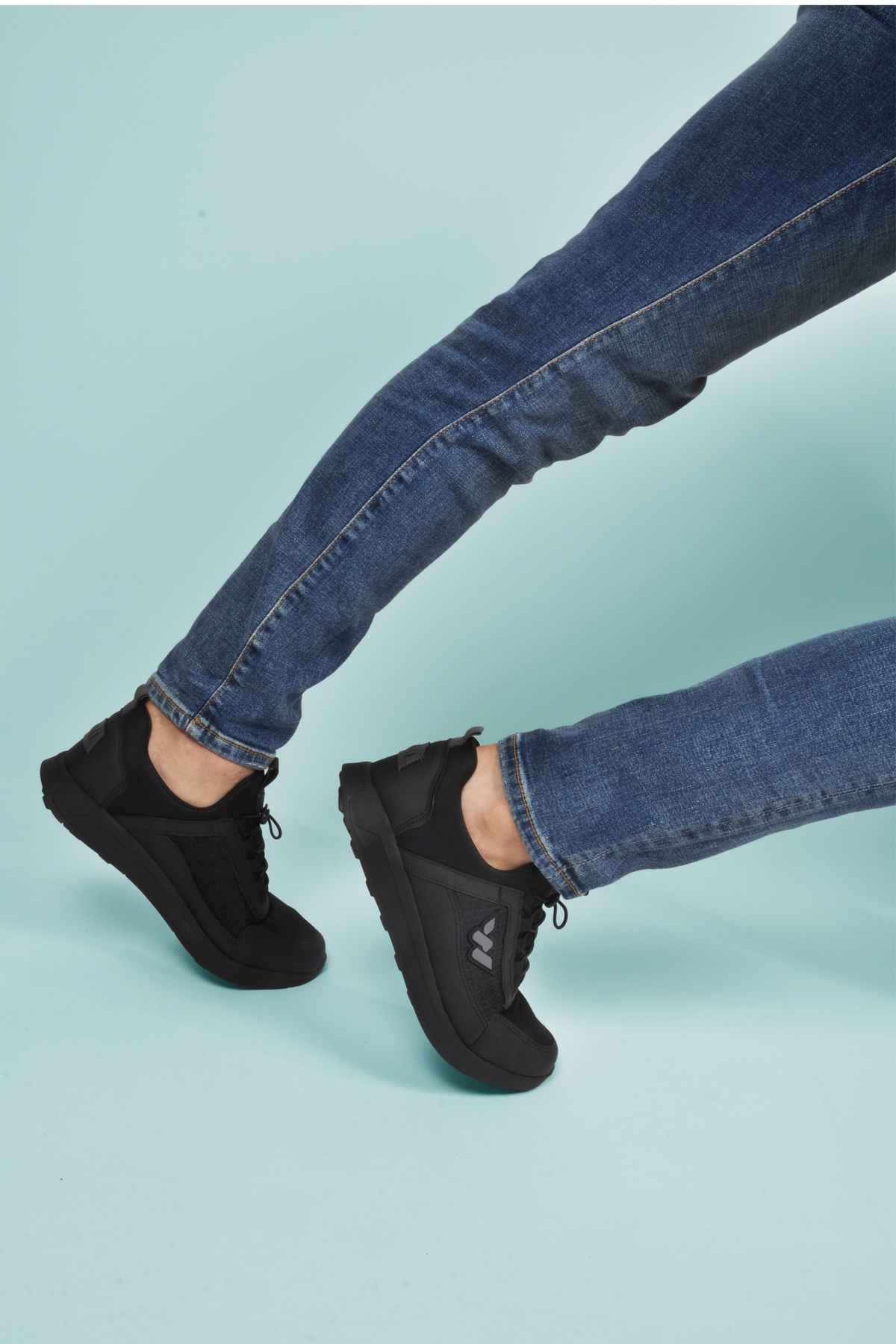 Siyah Kilit Bağcıklı Hafif Esnek Erkek Spor Ayakkabı Apollo 166 M - Görsel 5