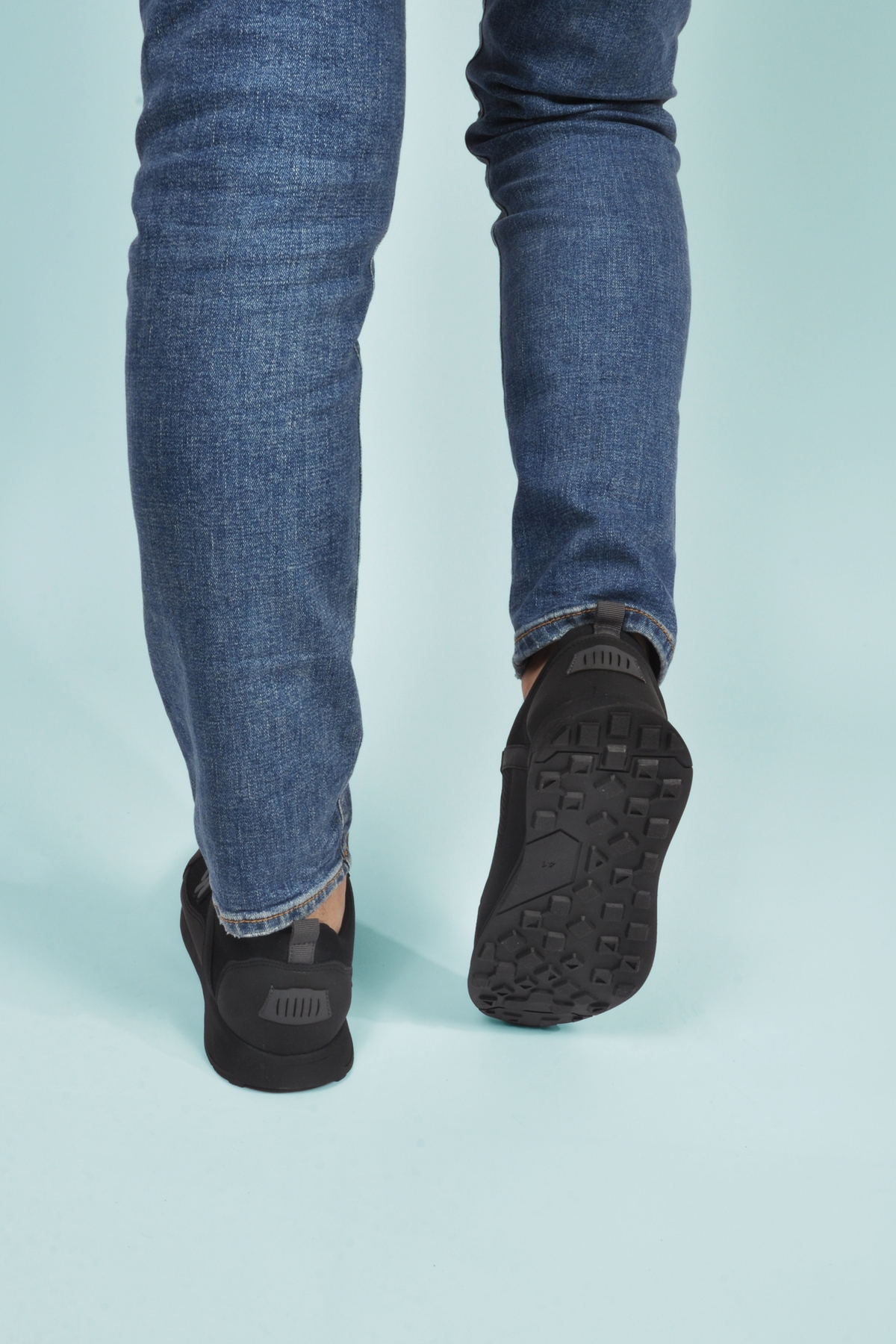 Siyah Kilit Bağcıklı Hafif Esnek Erkek Spor Ayakkabı Apollo 166 M - Görsel 6