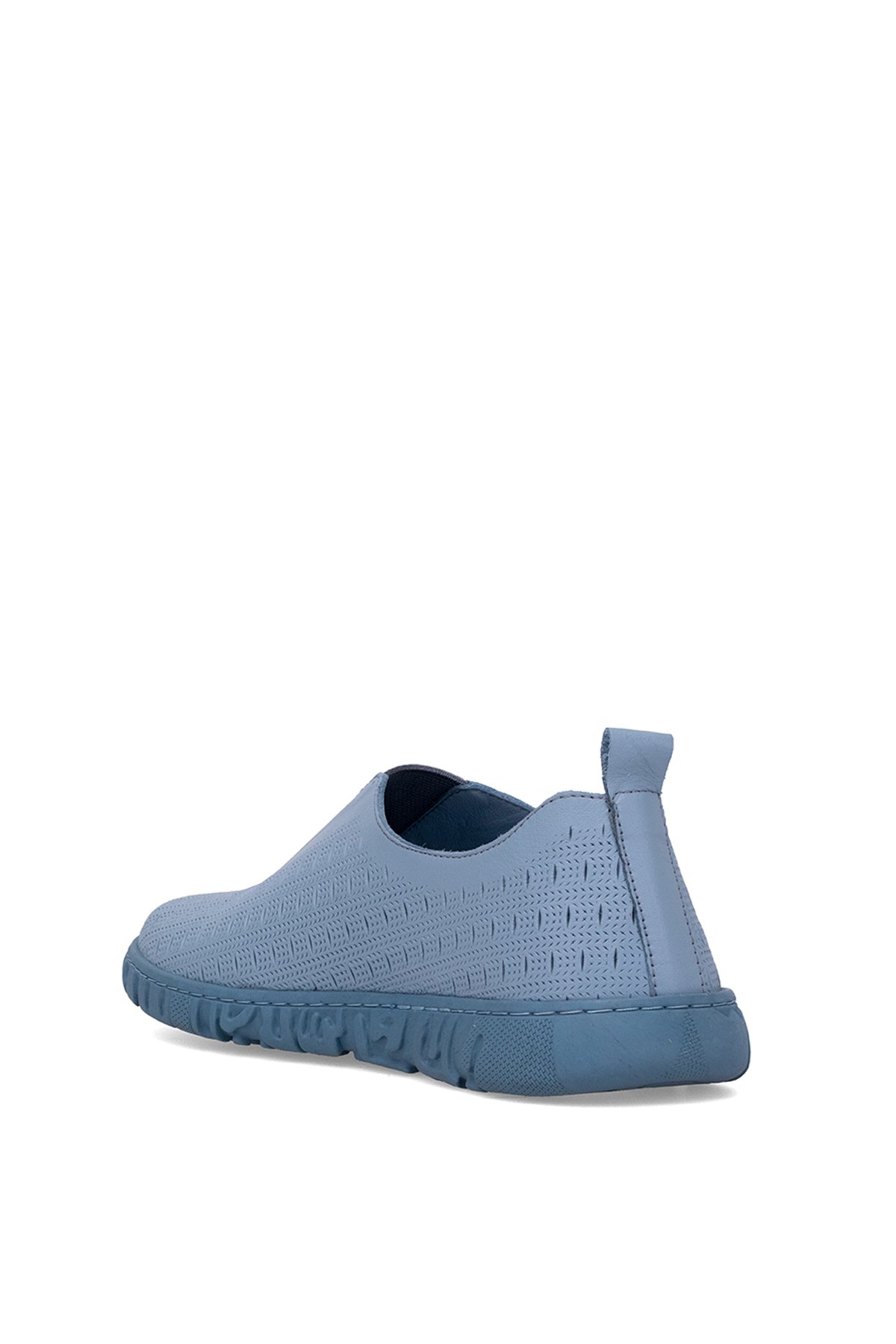 D25YA-665 Kadın Hakiki Deri Casual Ayakkabı Mavi - Görsel 5