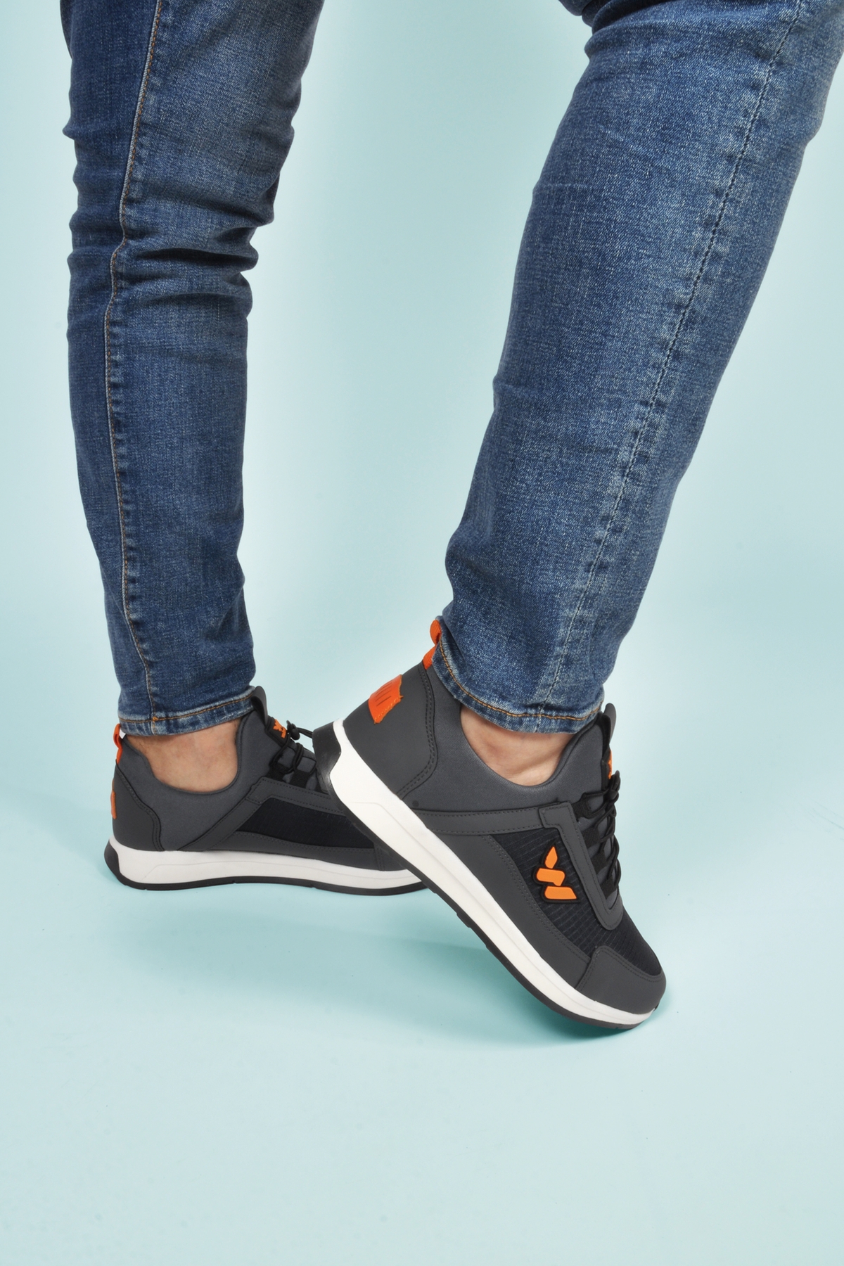 Füme Kilit Bağcıklı Hafif Esnek Erkek Spor Ayakkabı Apollo 166 M - Görsel 4