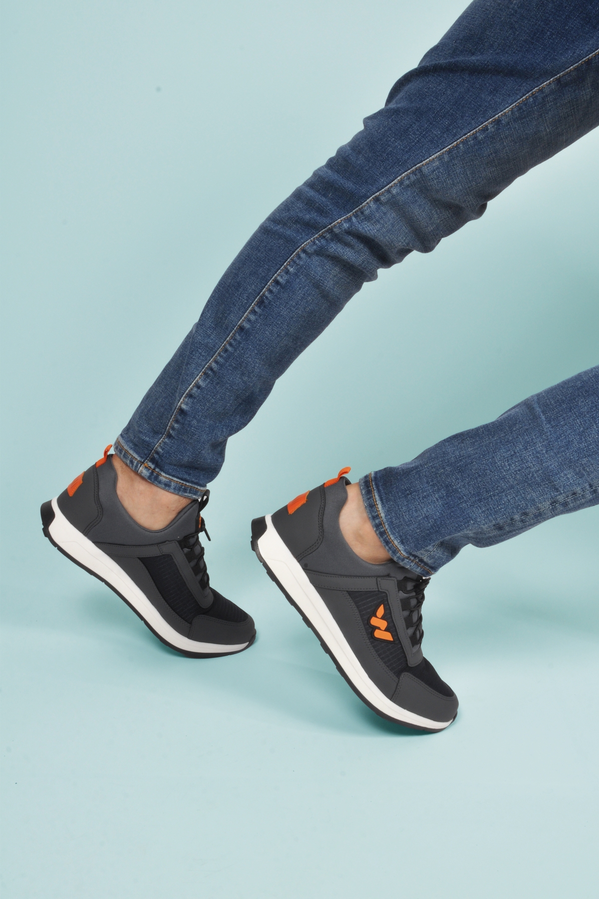 Füme Kilit Bağcıklı Hafif Esnek Erkek Spor Ayakkabı Apollo 166 M - Görsel 5